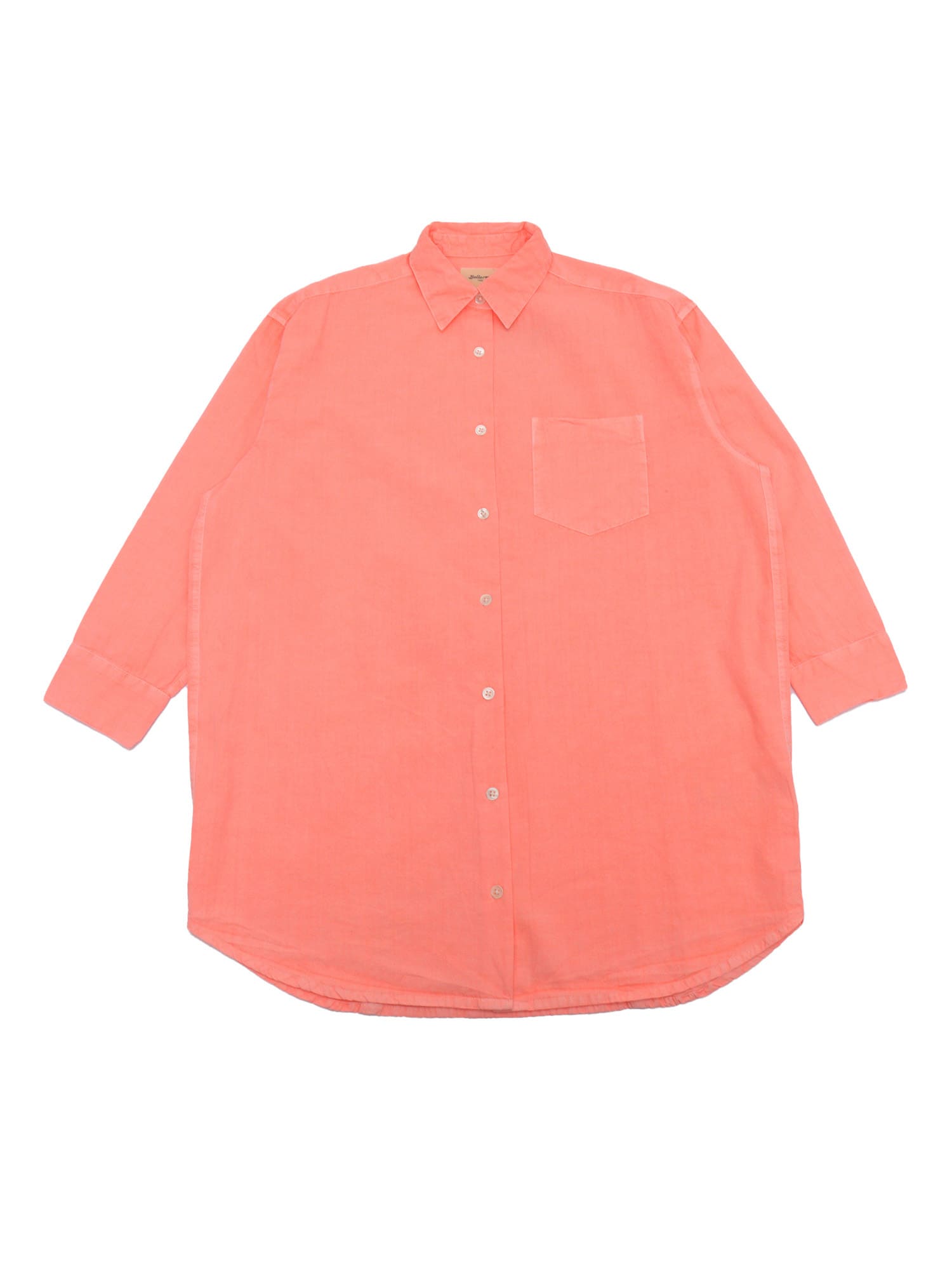Bellerose Winie Button-down Pocket Shirt Dress In Orange