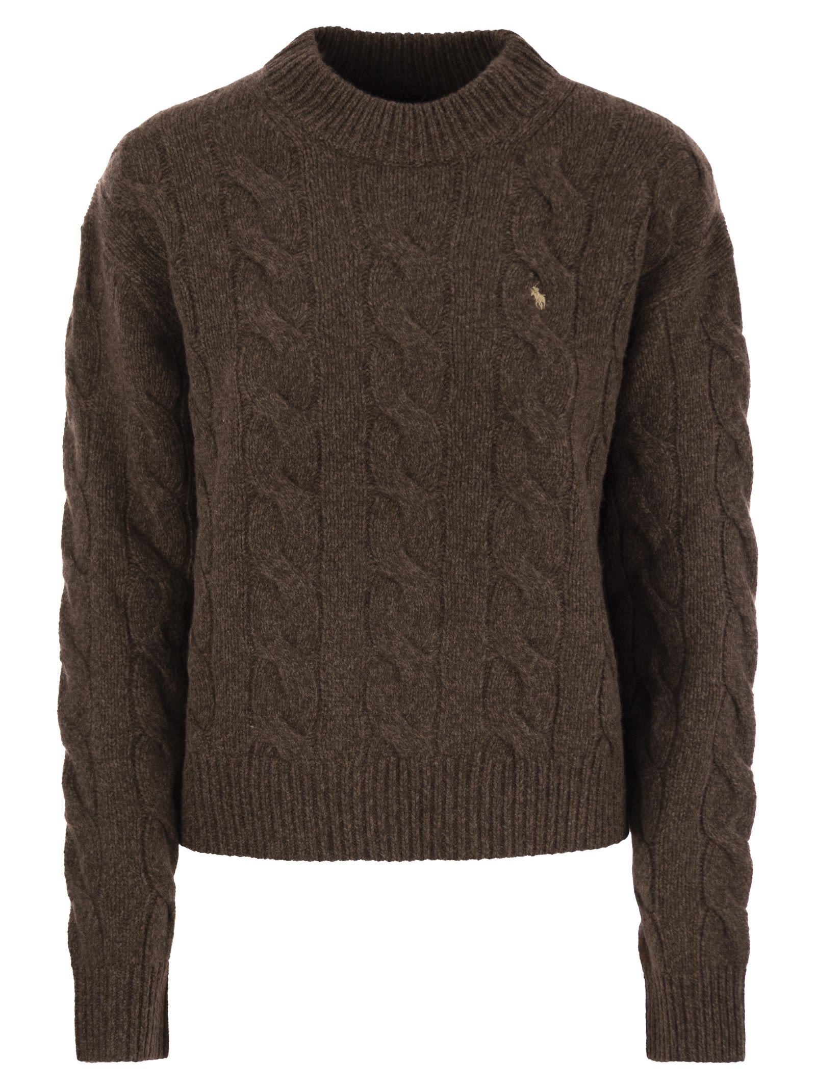 Cable Wool-cashmere Mockneck Jumper