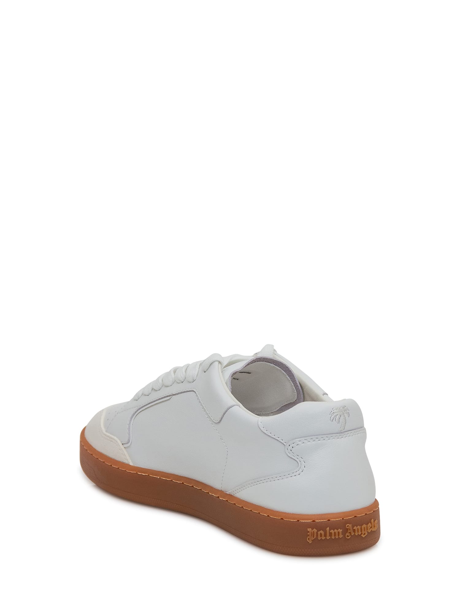 Shop Palm Angels University Sneaker In White Black