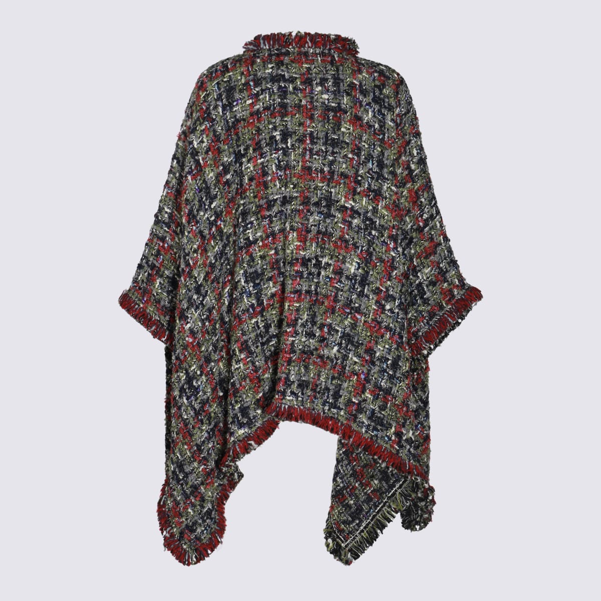 Shop Etro Multicolor Cotton Capes In Red