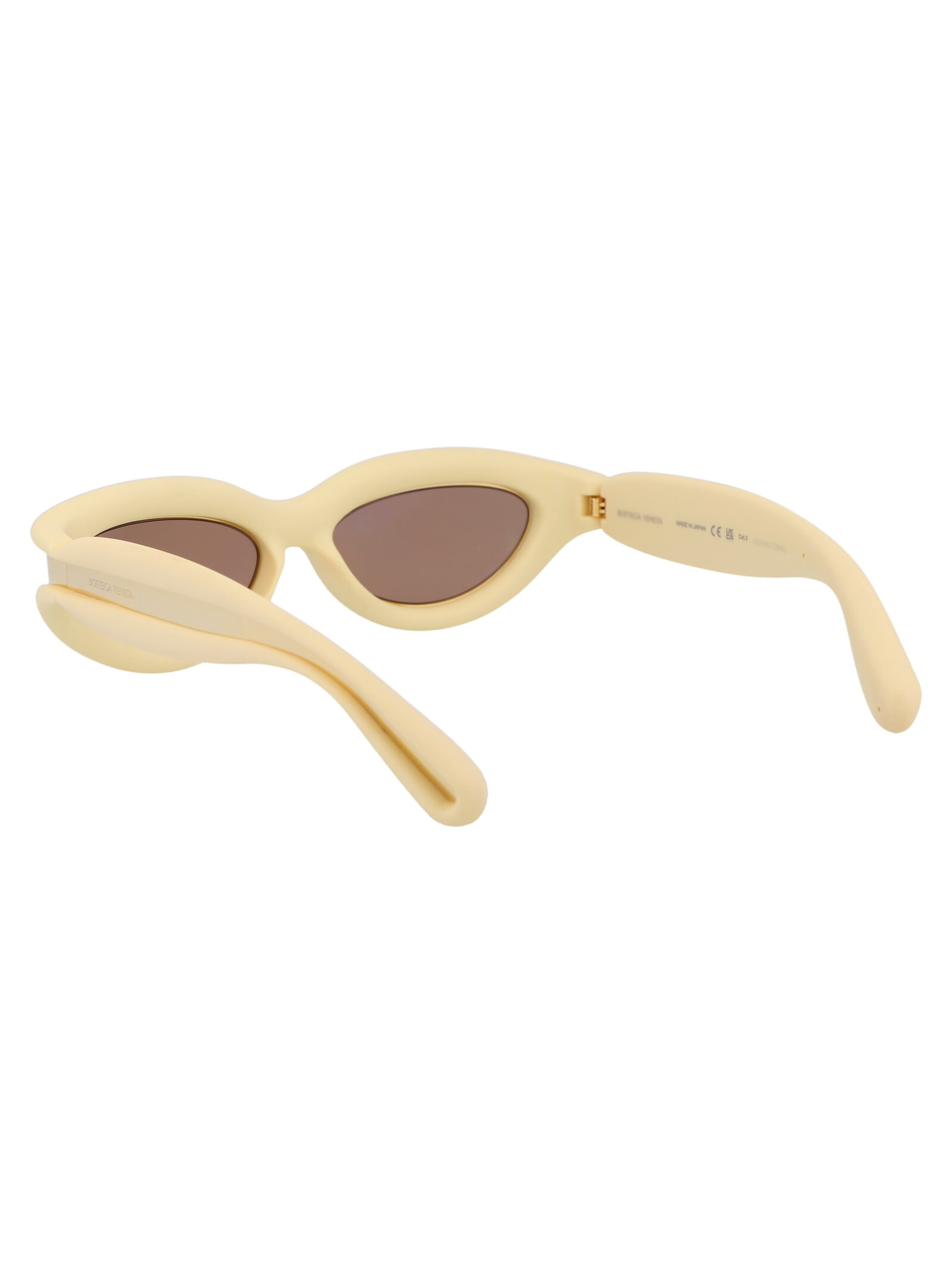 Shop Bottega Veneta Bv1211s Sunglasses In 005 Gold Gold Brown