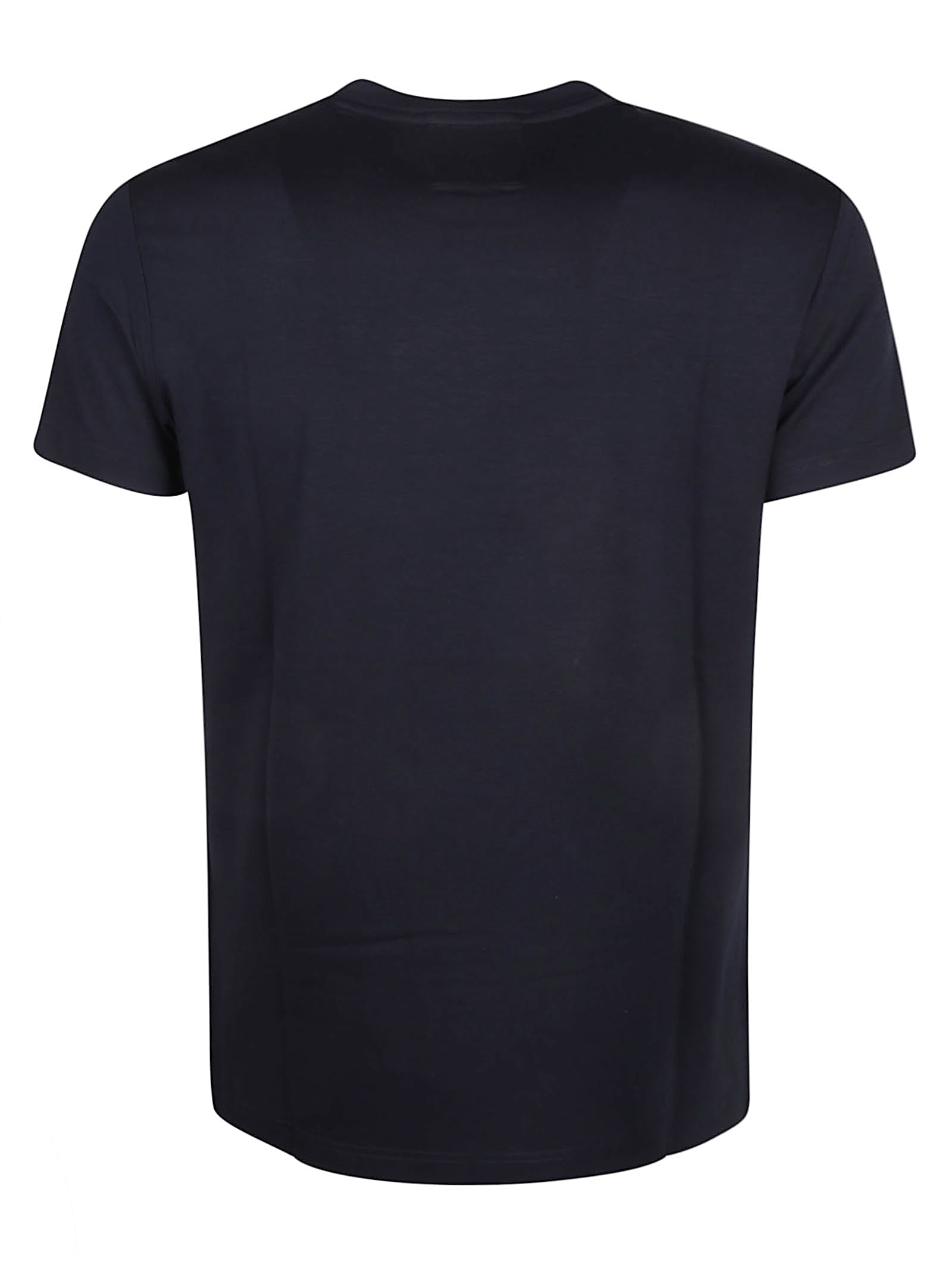 Emporio Armani Blend Cotton Crewneck T-shirt In Blue