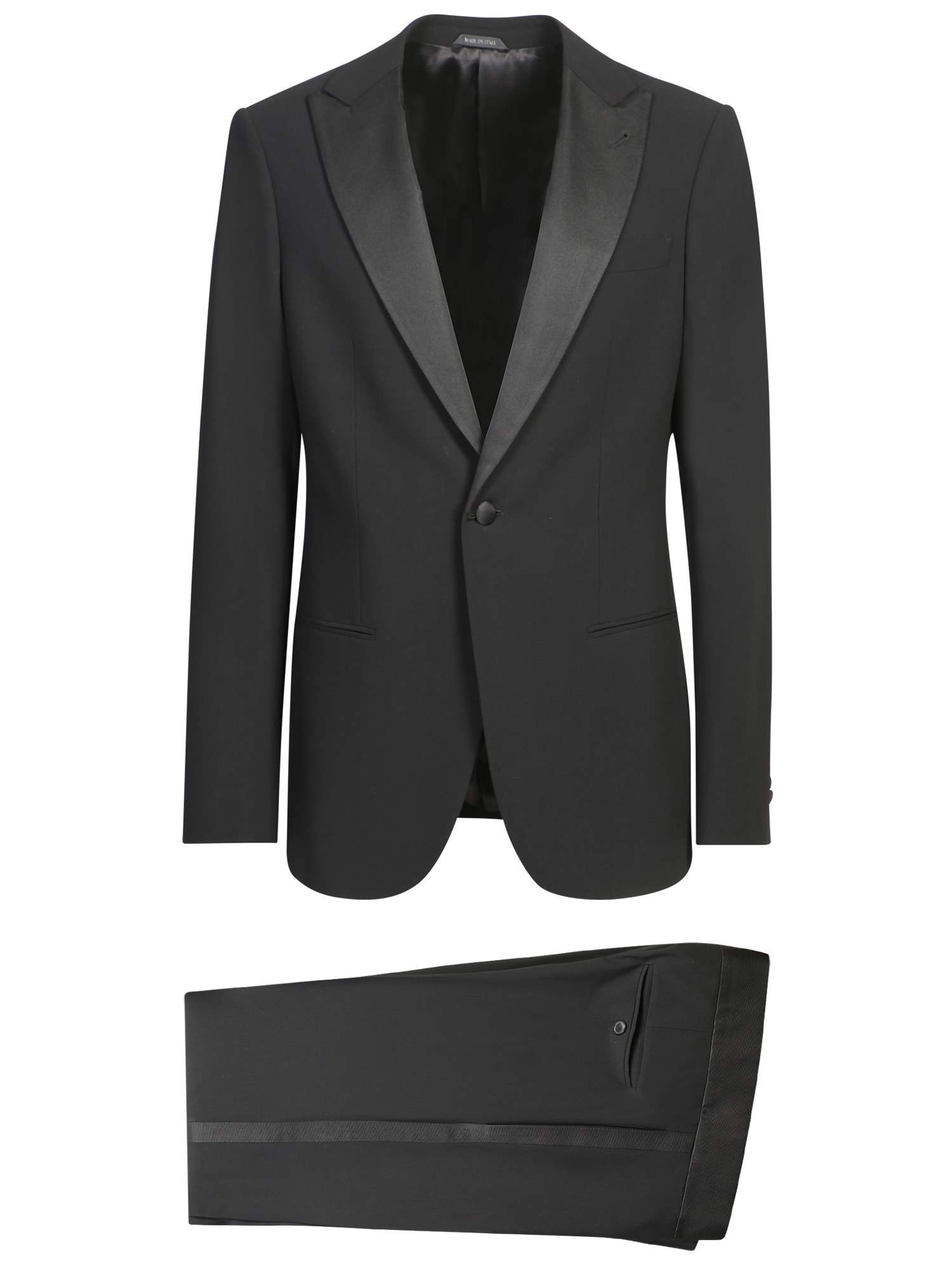 Giorgio Armani Single-breasted Tailored Suit In Black