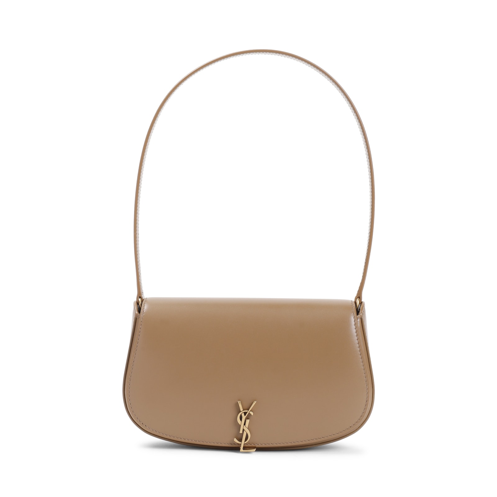 Shop Saint Laurent Demi Lune Hobo Bag In Dk Cork