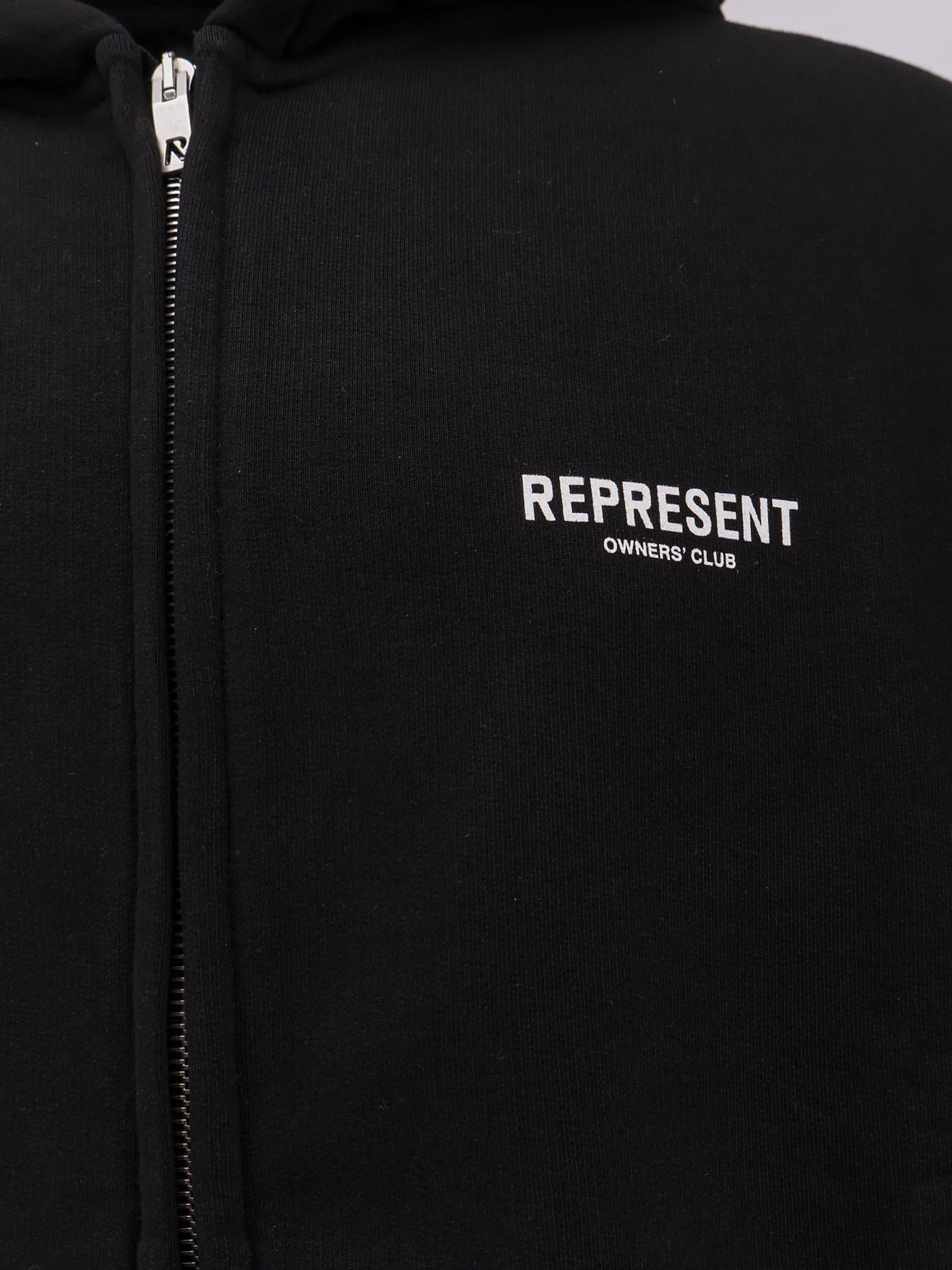 Represent Owners Club Zip Up Sweatshirt In Black