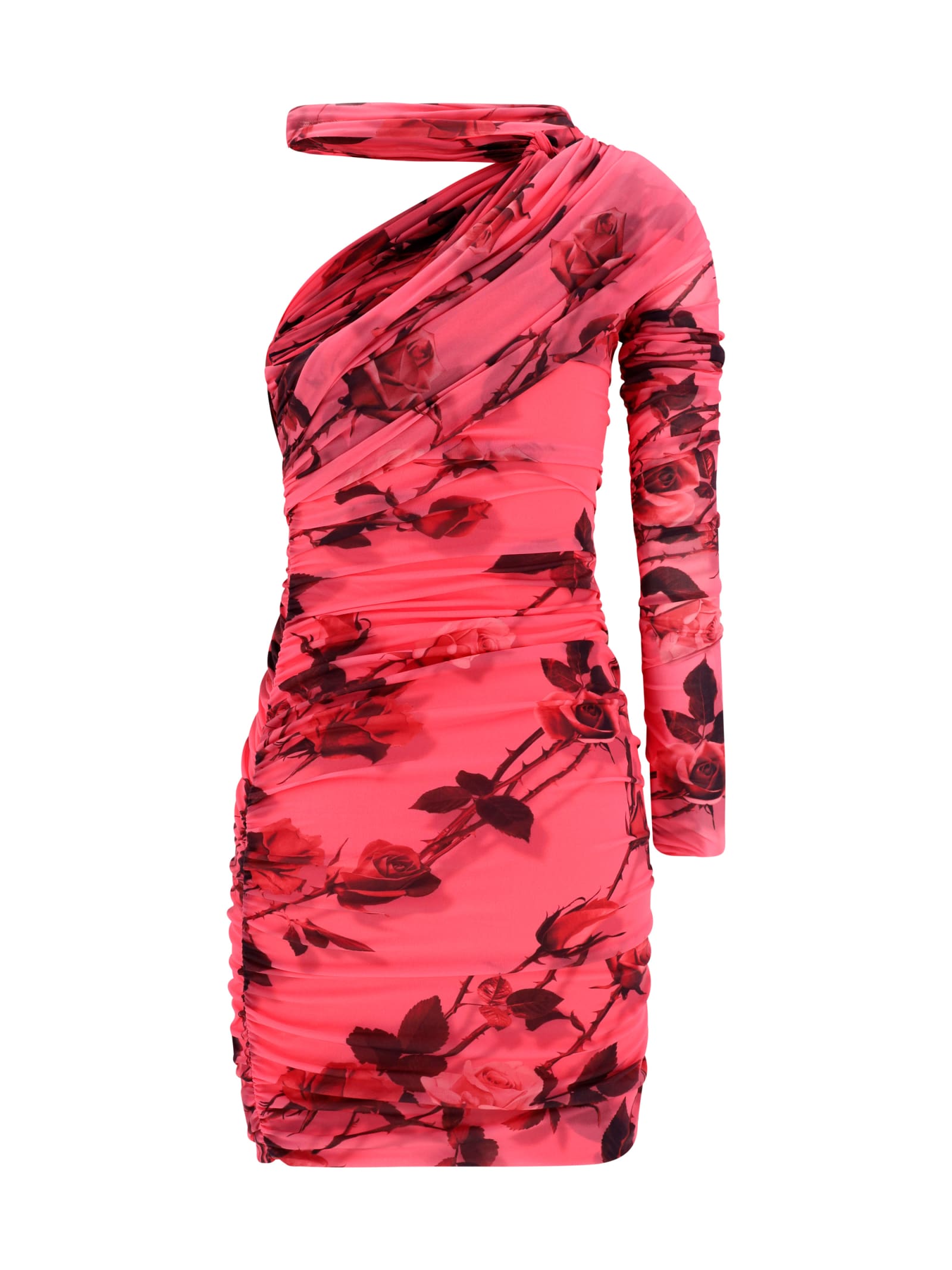 Shop Blumarine Dress In Geranio/red Bud
