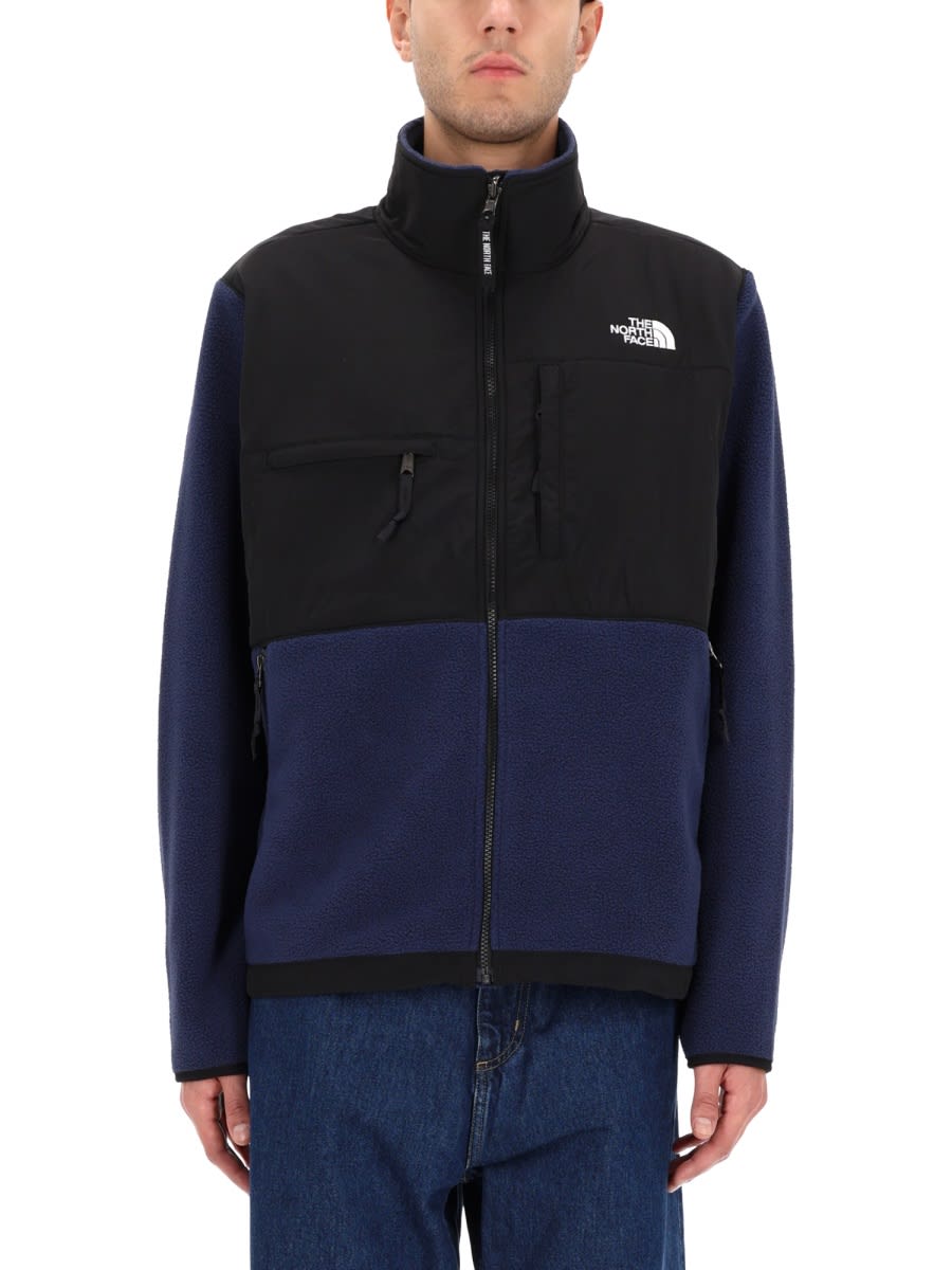 The North Face Logo Vertical Collar Grab Velvet Casual Jacket In Black