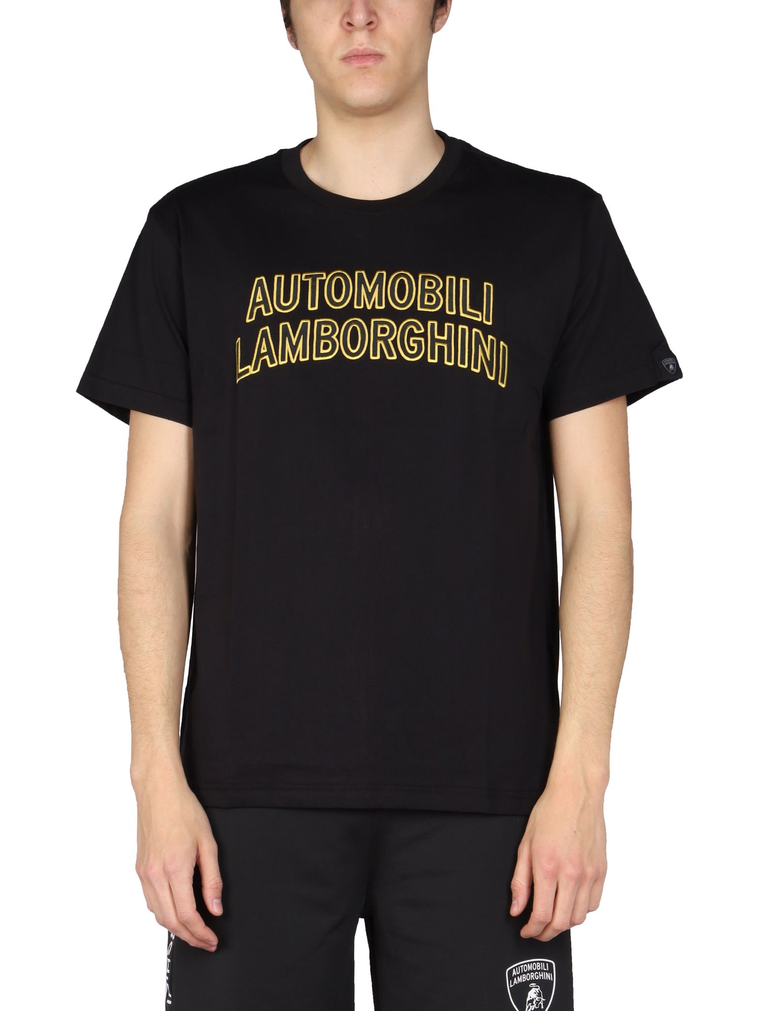 Automobili Lamborghini Logo Embroidery T-shirt