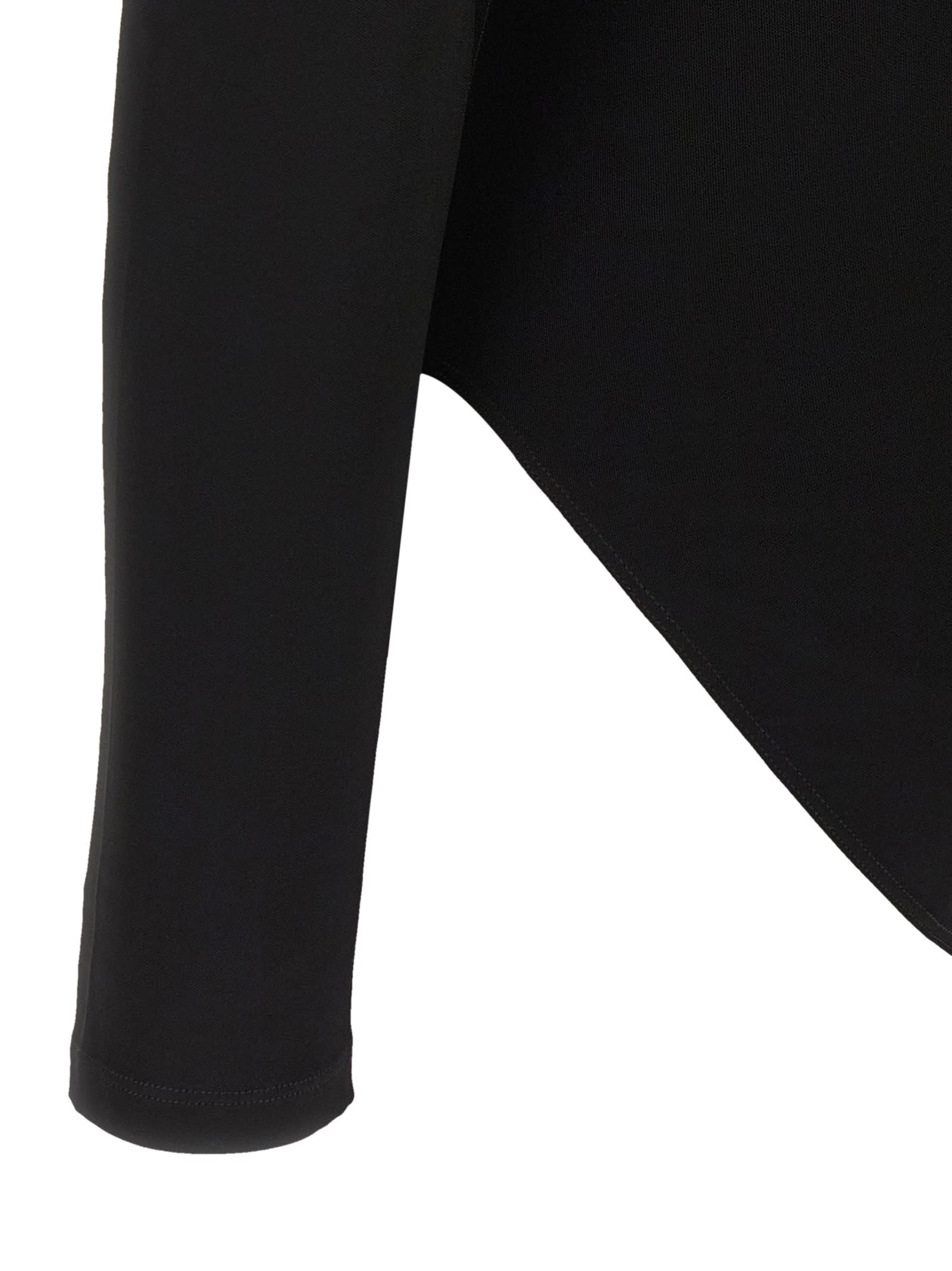 Marine Serre Stretch Viscose Bodysuit Keyhole Detail In Black
