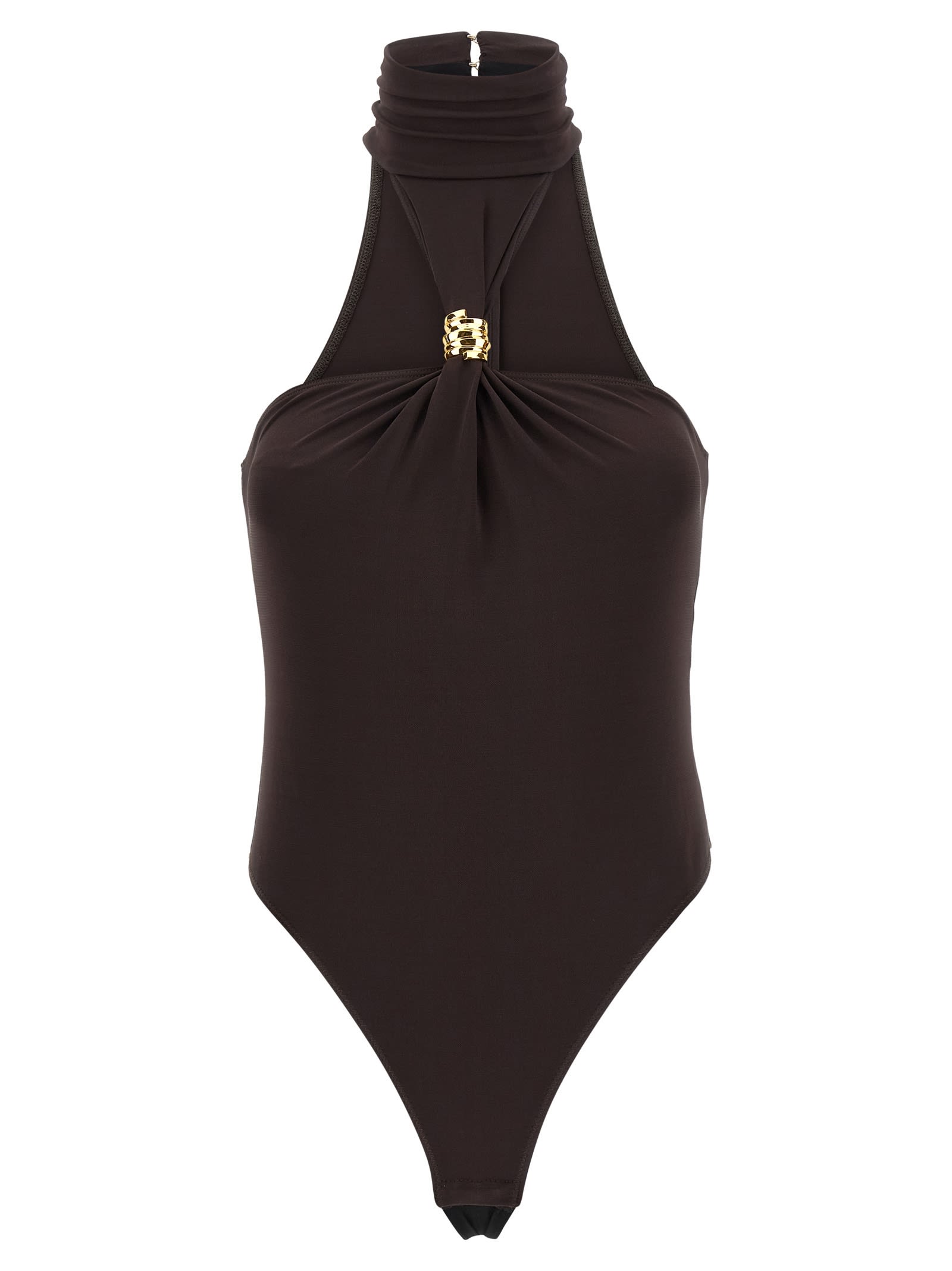 Elisabetta Franchi Jewel Detail Bodysuit