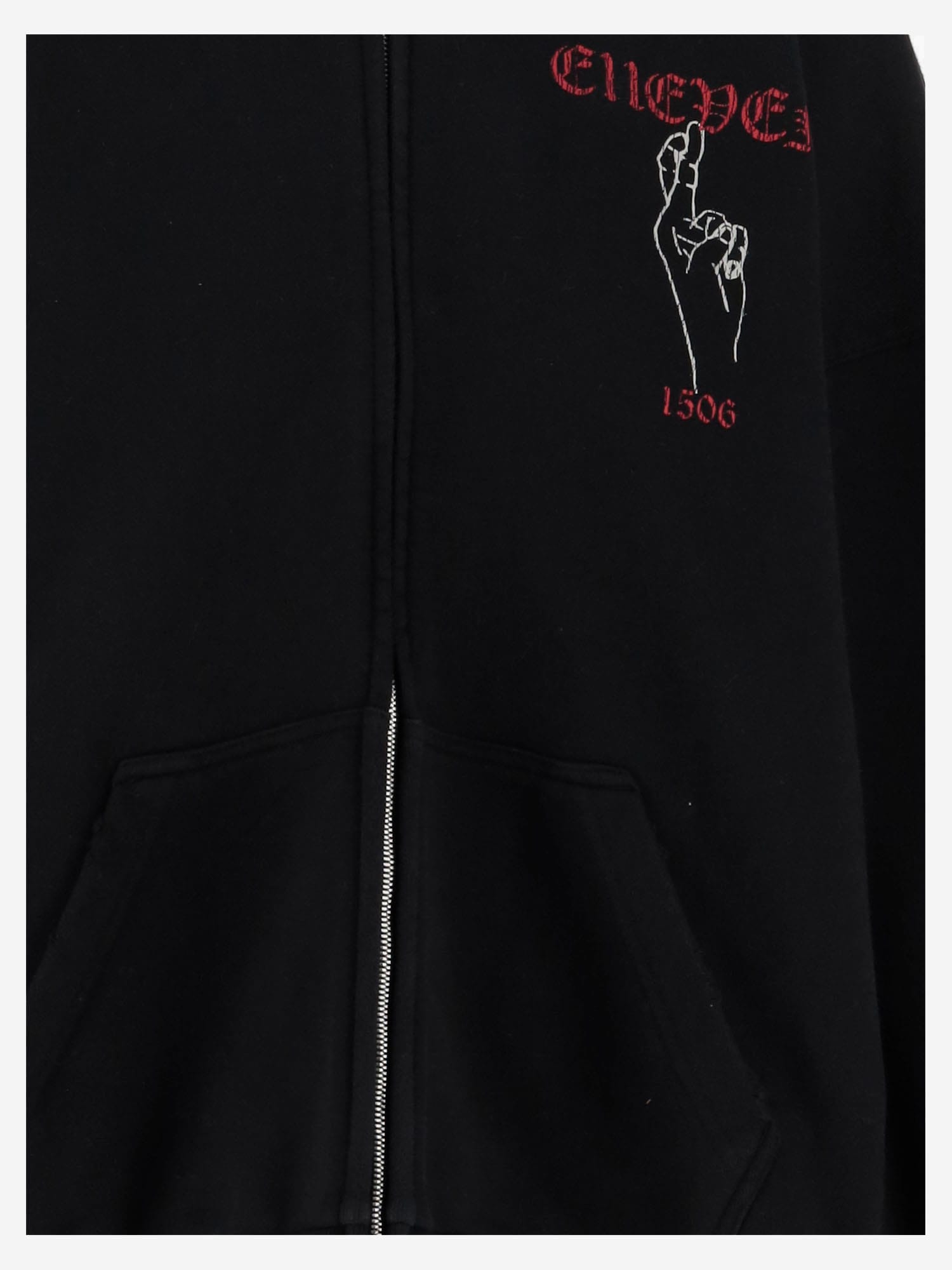 We11 Done Cotton Sweatshirt With Elleven Pattern In Black