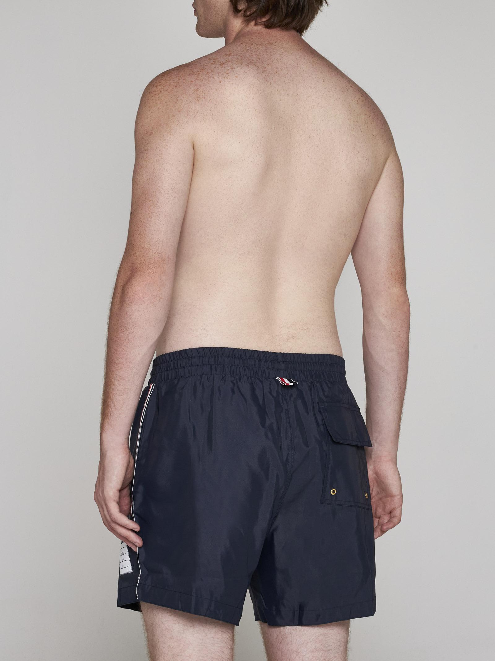 Thom Browne Drawcord Waistband Rugby Shorts In Blue