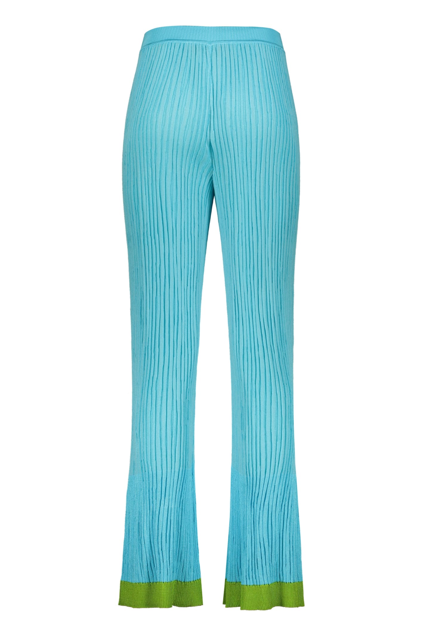 Shop Missoni Knitted Trousers In Light Blue