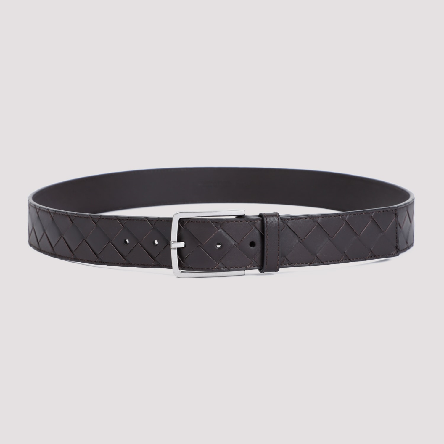 Shop Bottega Veneta Intrecciato Leather Belt In Fondant