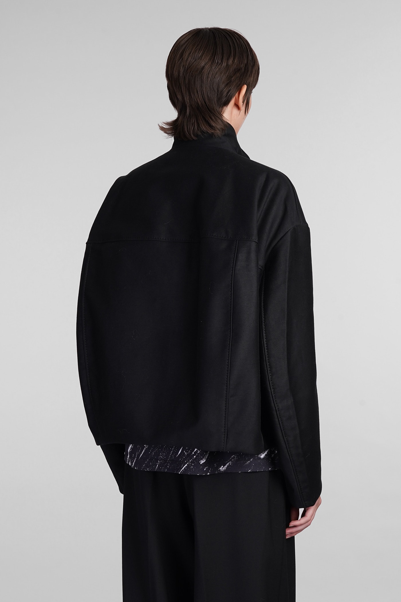 Shop Marni Casual Jacket In Black Polyester