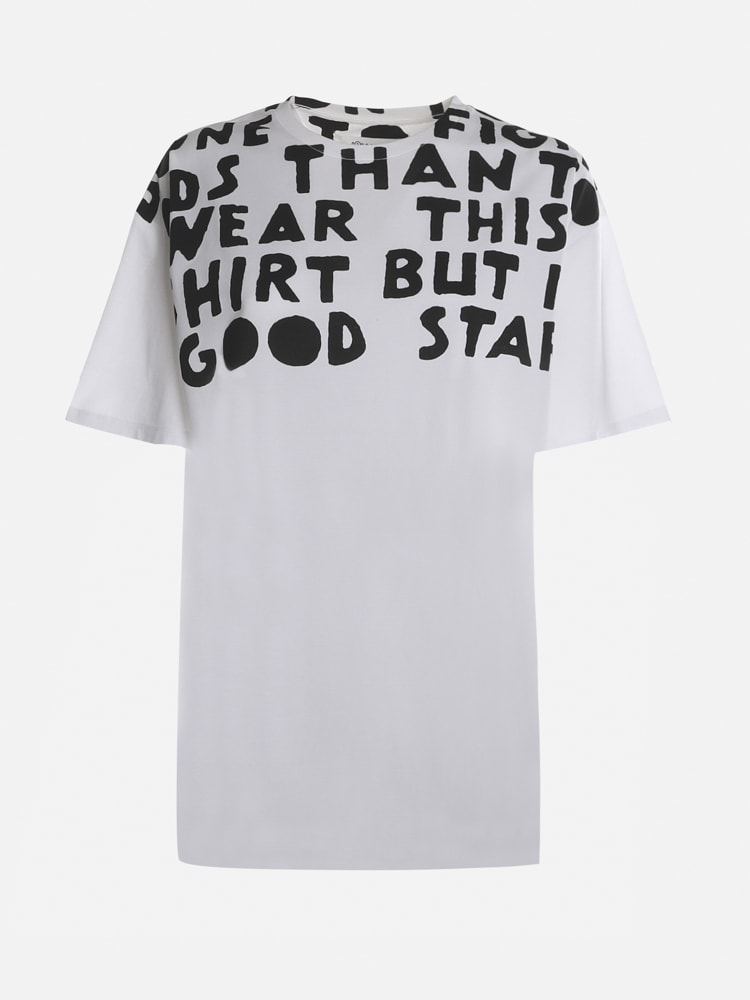 Maison Margiela Cotton T-shirt With All-over Contrasting Print