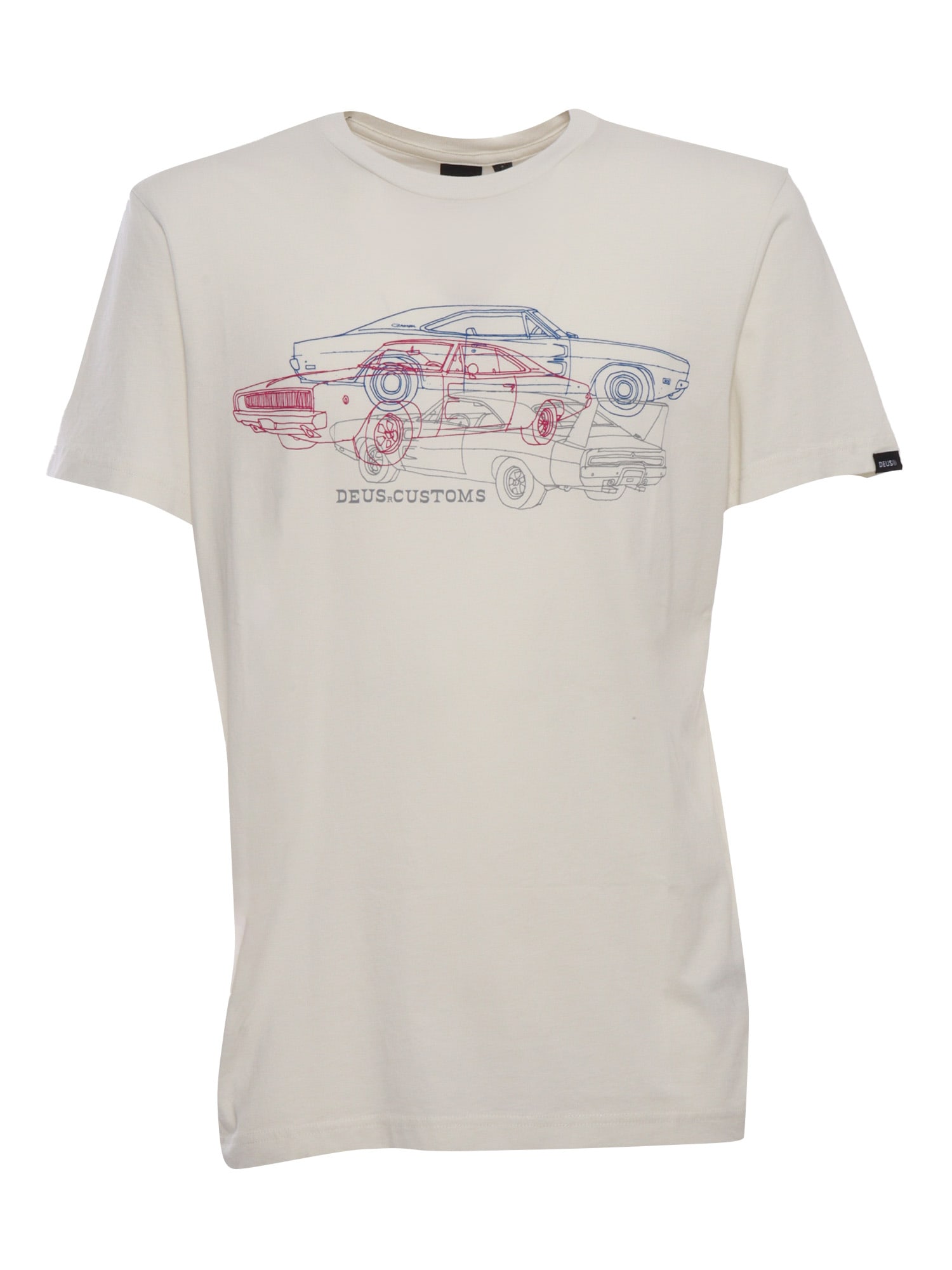 Shop Deus Ex Machina Beige T-shirt With Print In White