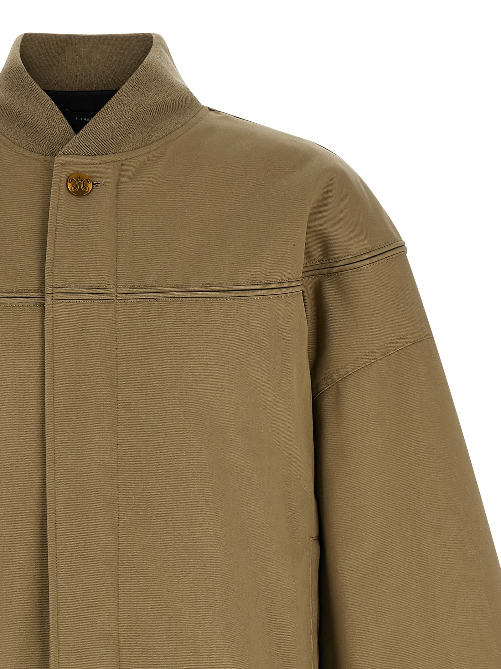 Willy Chavarria Gas Station Puffer Jackets Beige In Brown