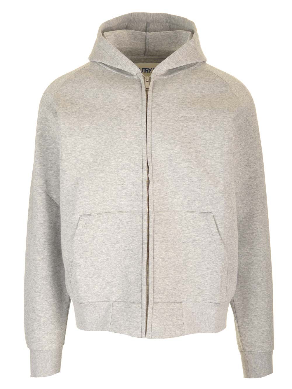 Shop Autry Hoodie In Light Grey