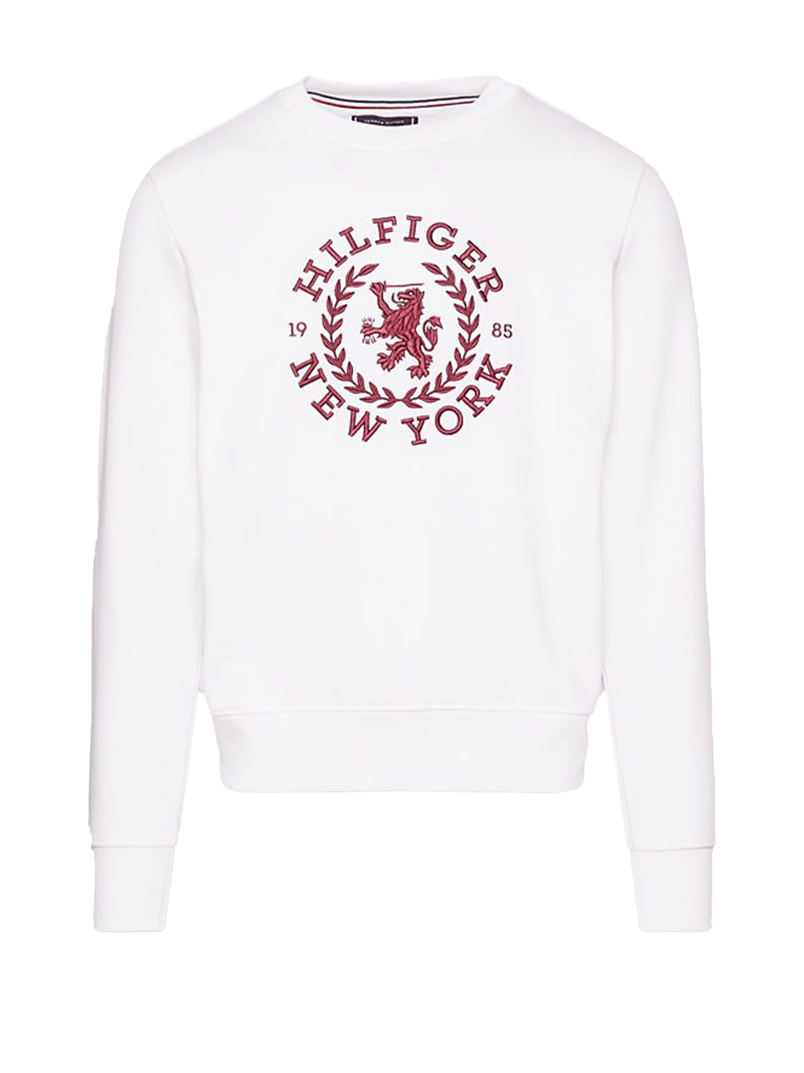 Shop Tommy Hilfiger Sweatshirt With Oversized Crest In White