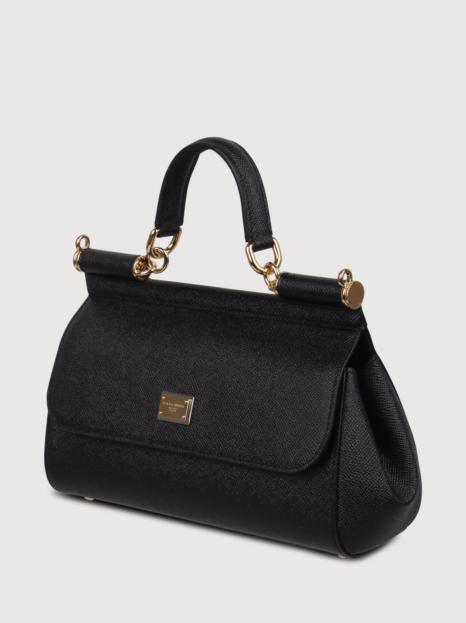 Shop Dolce & Gabbana Leather Sicily Bag