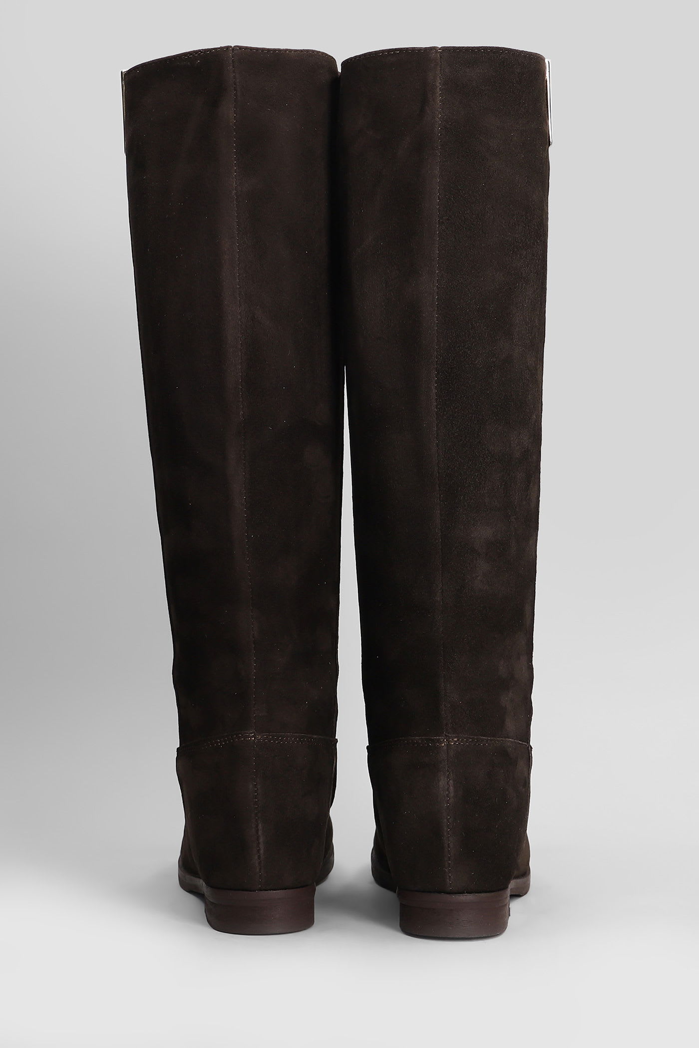 Julie Dee In Dark Brown Suede In Brown