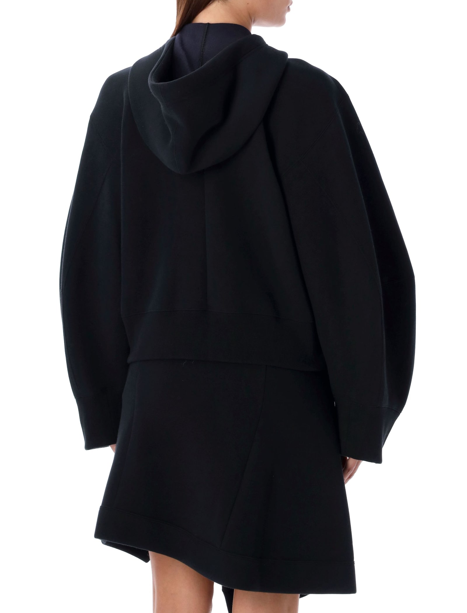 Shop Sacai Hoodie Sponge Fleece In Black