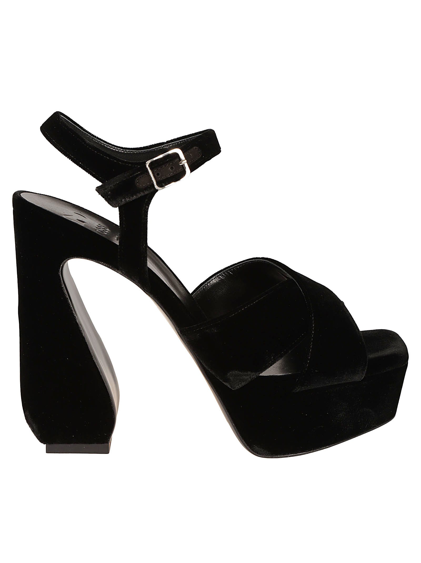 Shop Si Rossi Cross-strap 090 Sandals In Black
