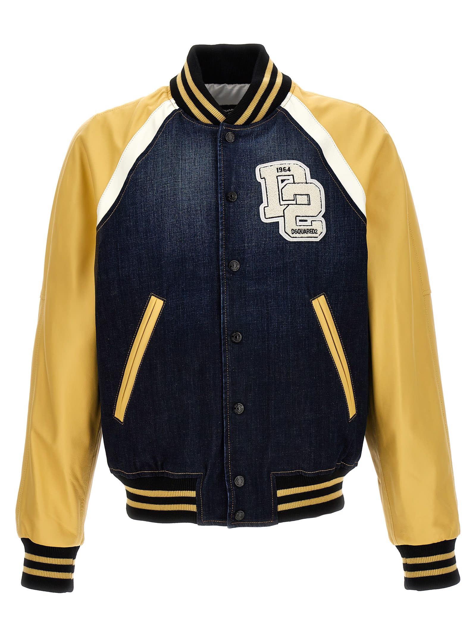 Shop Dsquared2 Street College Bomber Jacket In Multicolor