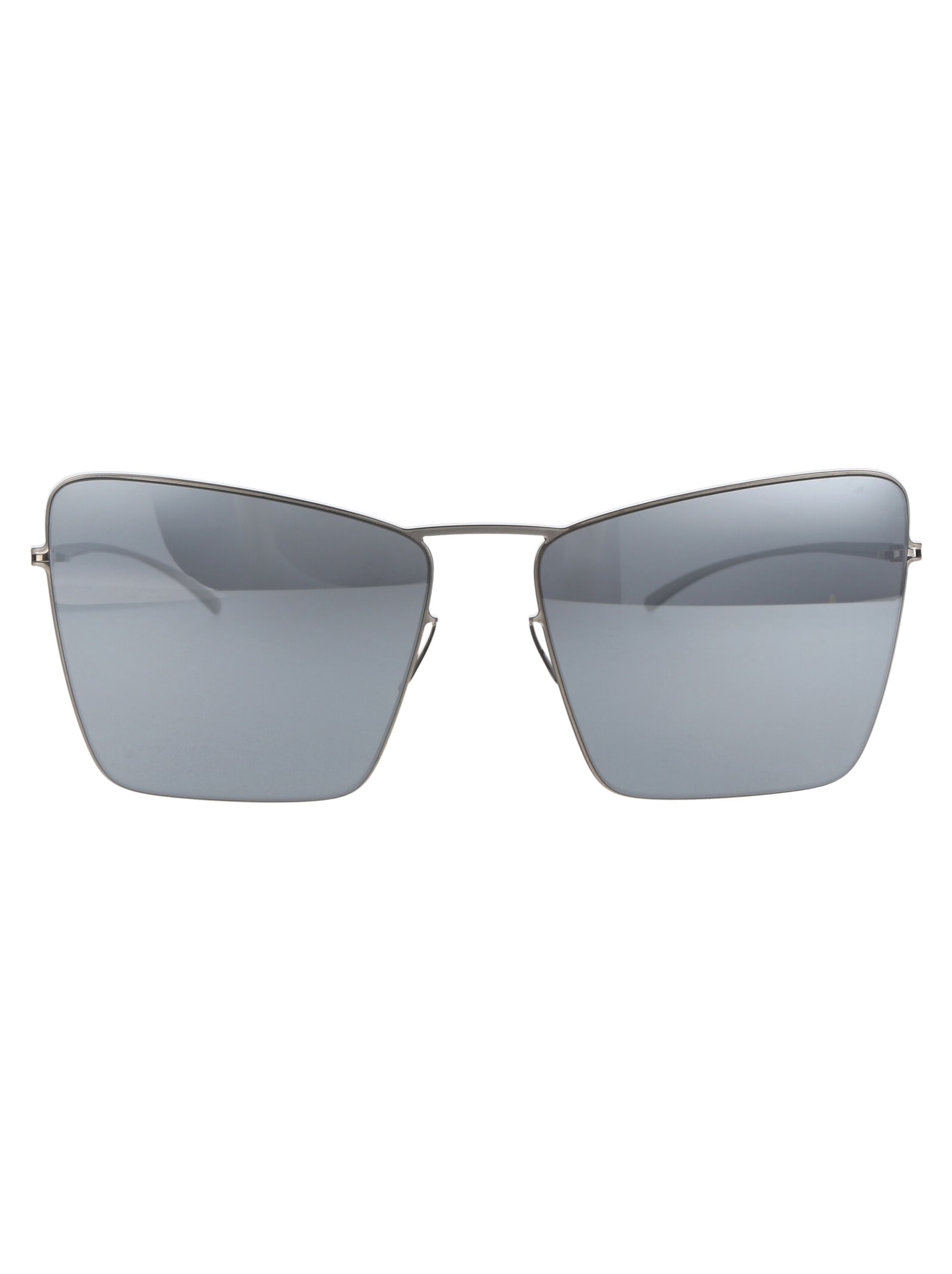 Shop Mykita Mmesse014 Sunglasses In 187 E1 Silver Silver Flash