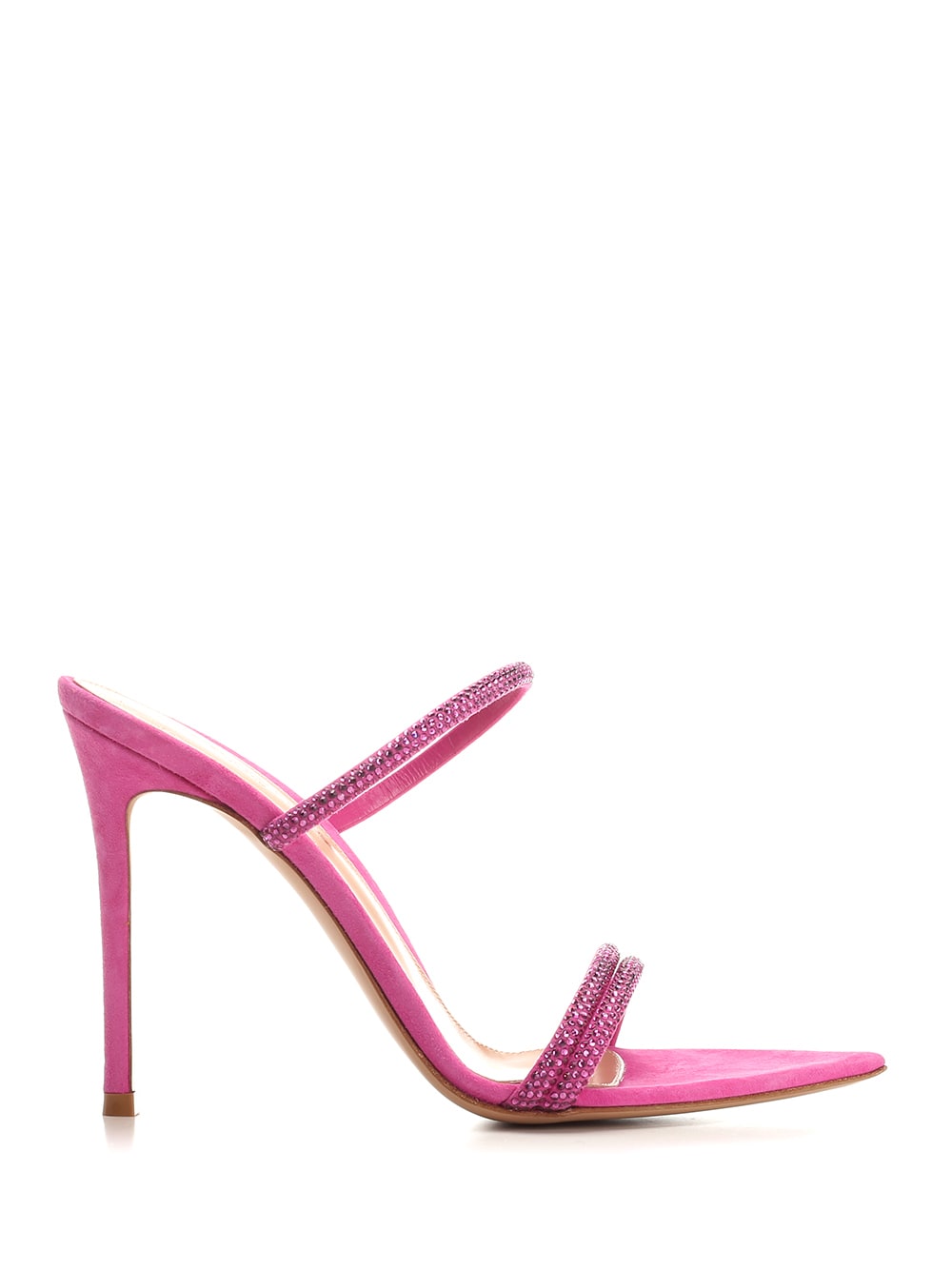 Gianvito Rossi Cannes 105mm Mules In Rose