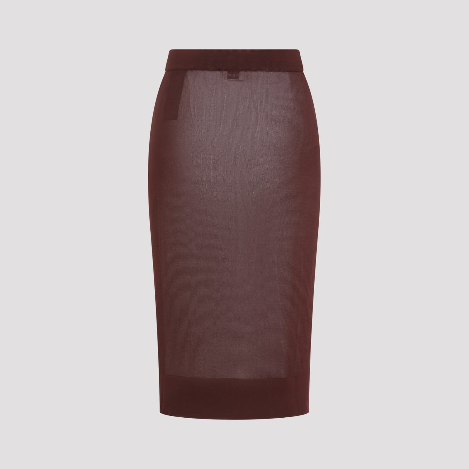 Shop Saint Laurent Viscose Midi Skirt In Prune