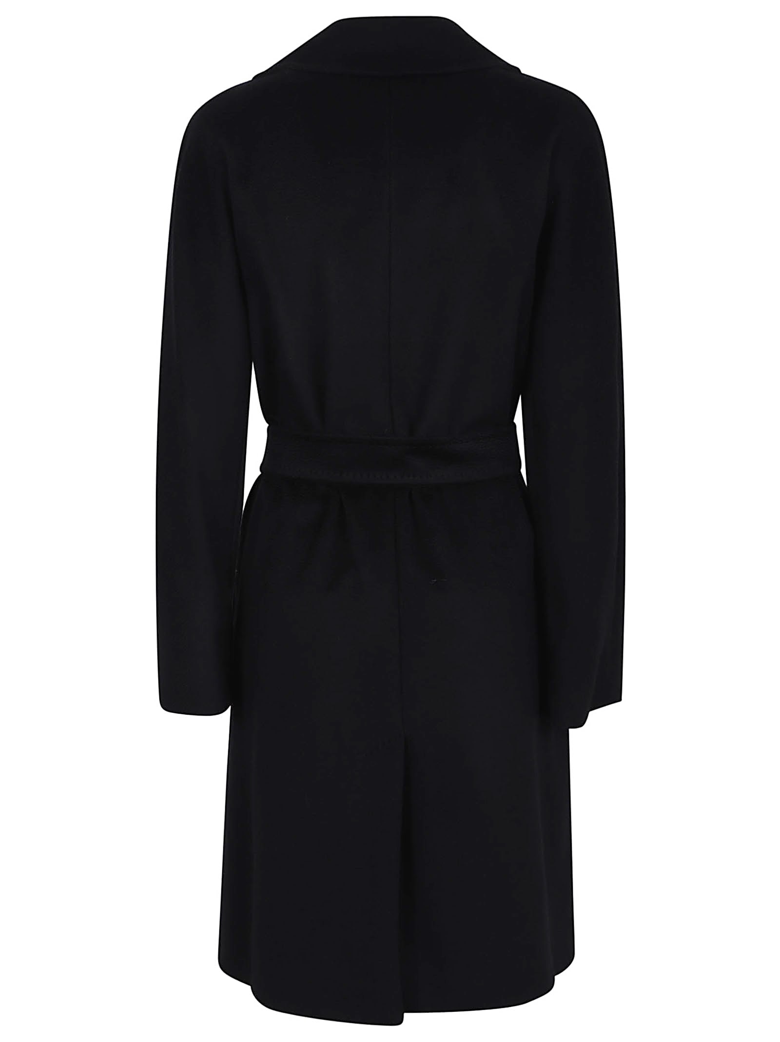 Weekend Max Mara Cappotto Lungo In Lana E Alpaca Nero In Black