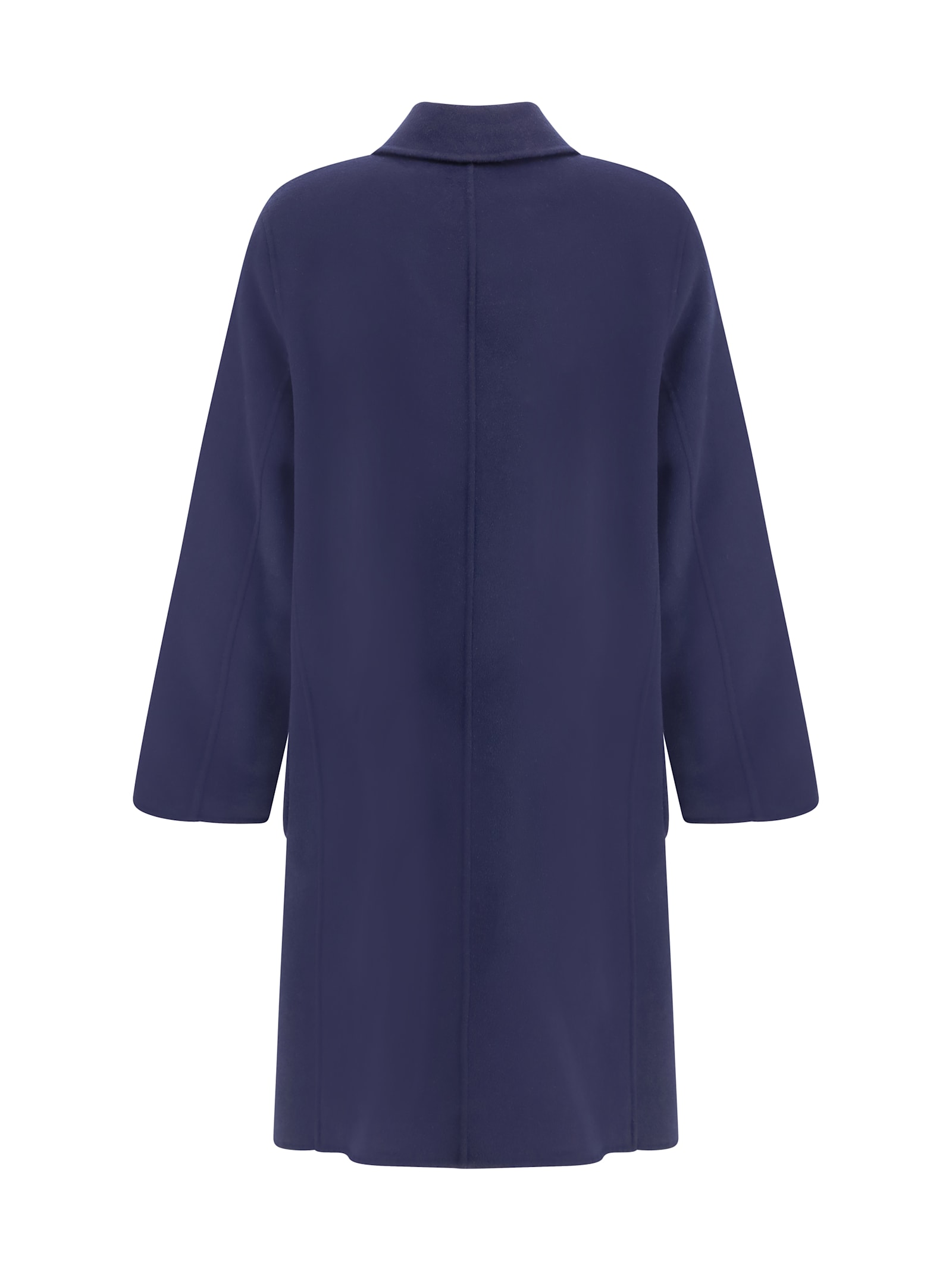 Tory Burch Reversible Double-face Wool Coat In Blue