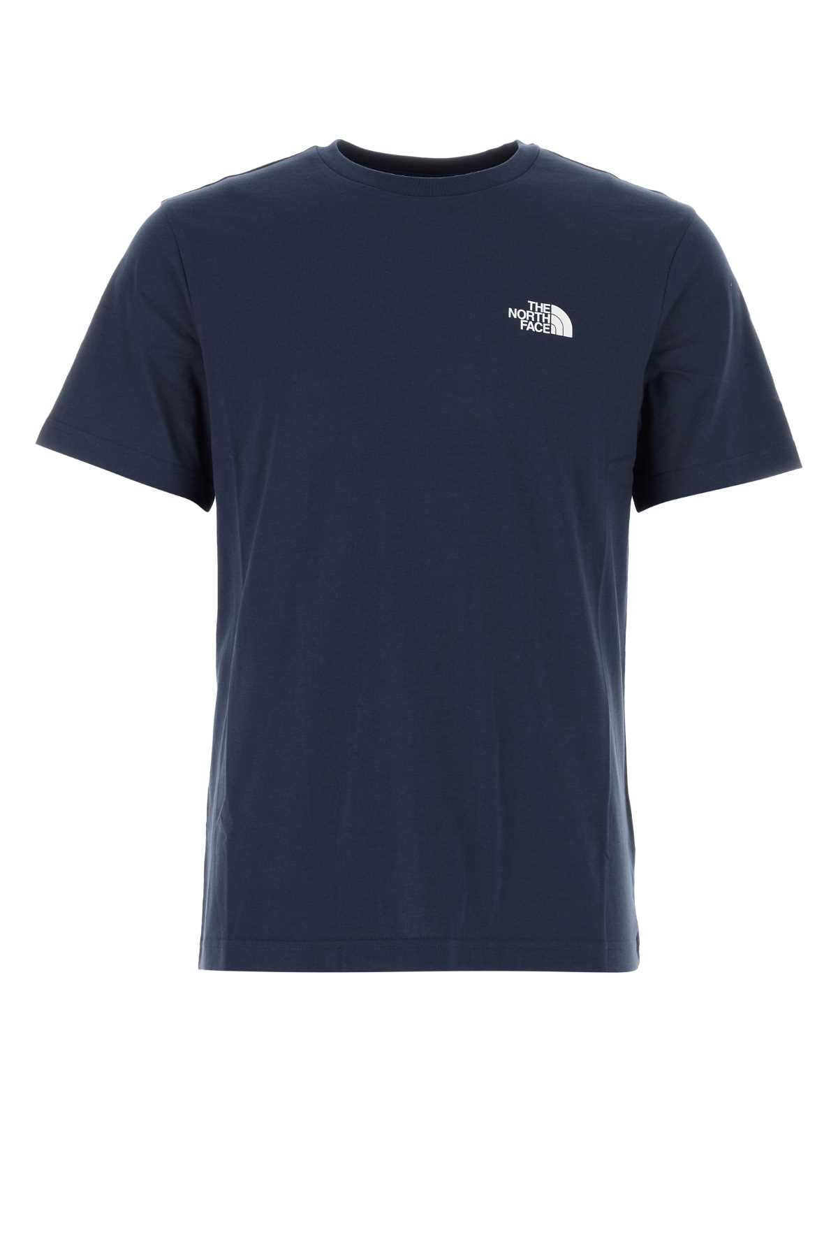 Shop The North Face Navy Blue Cotton T-shirt