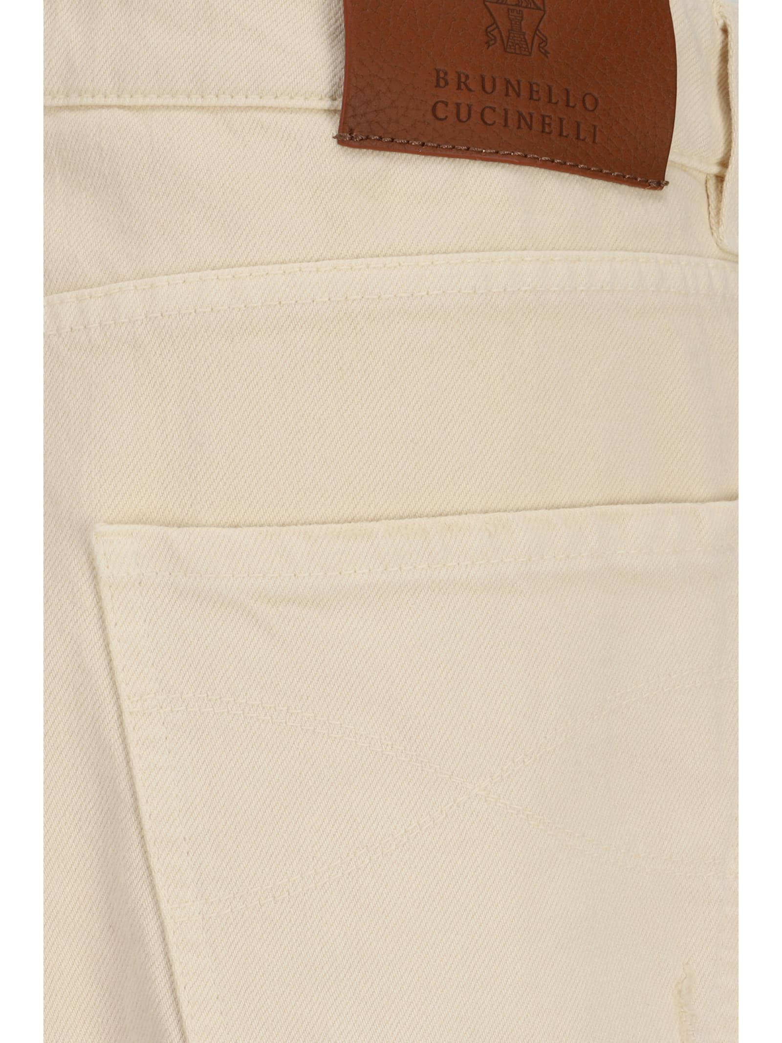 Shop Brunello Cucinelli Pants In Off White