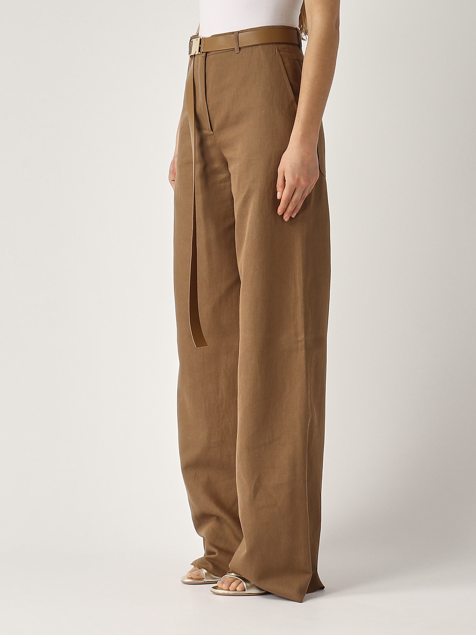 Max Mara Gilly Wide-leg Corduroy Trousers In Cammello