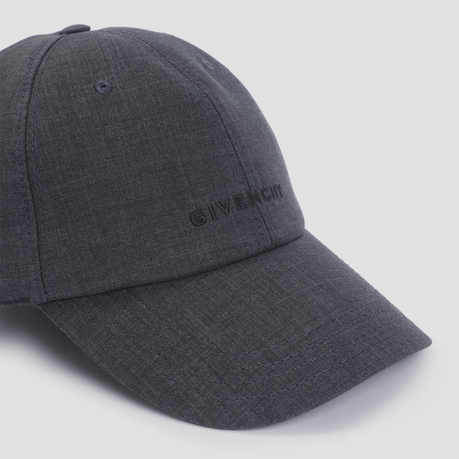 Shop Givenchy Wool Logo Cap In Grigio