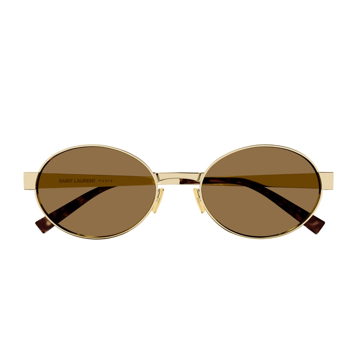 Saint Laurent Sl 692 Linea Sl Logo 004 Gold Brown Sunglasses In Gold