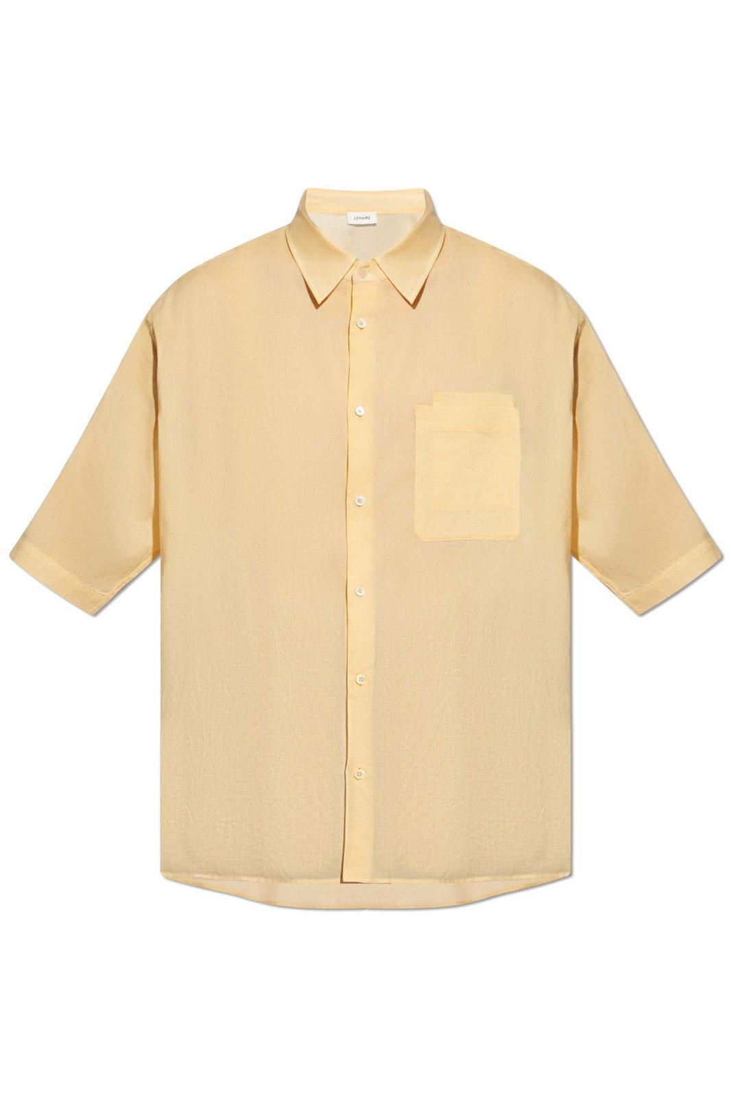 Shop Lemaire Short-sleeved Shirt In Ice Apricot