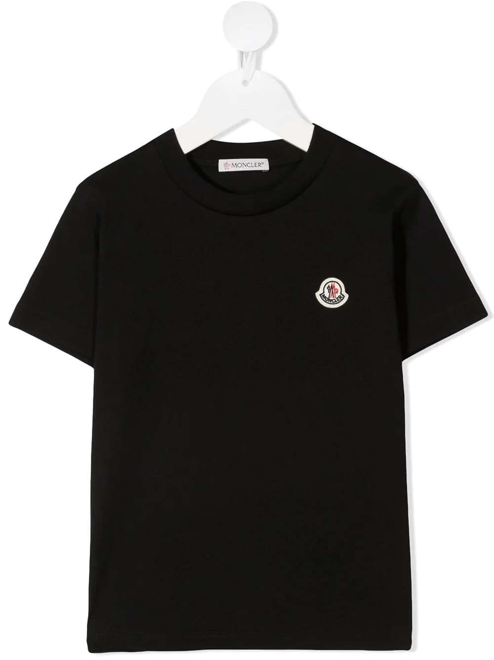Moncler Kid Black T-shirt With Micro Logo On The Chest