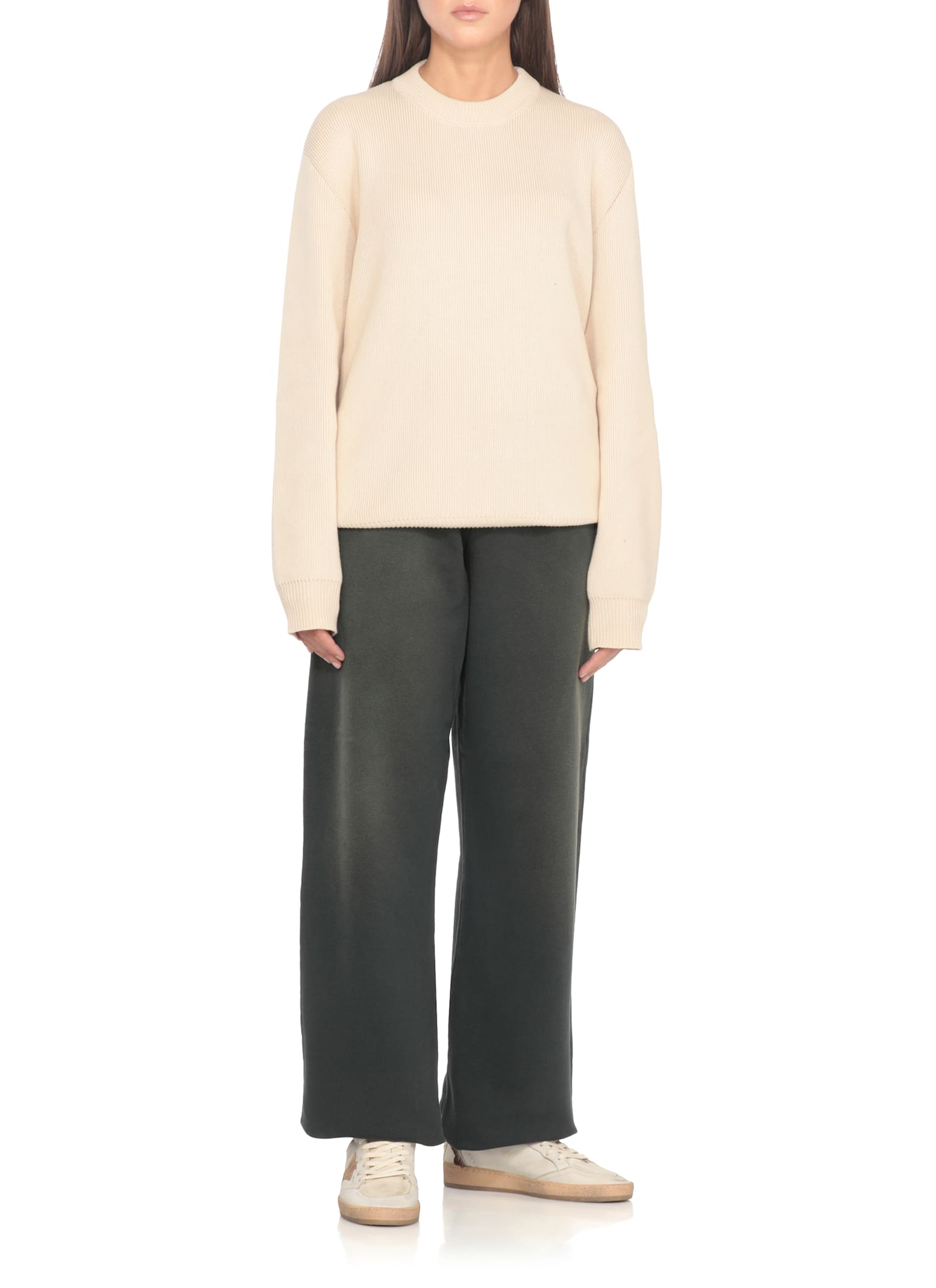 Golden Goose Low Top Sneakers With Perforated Toe And Star In Neutral
