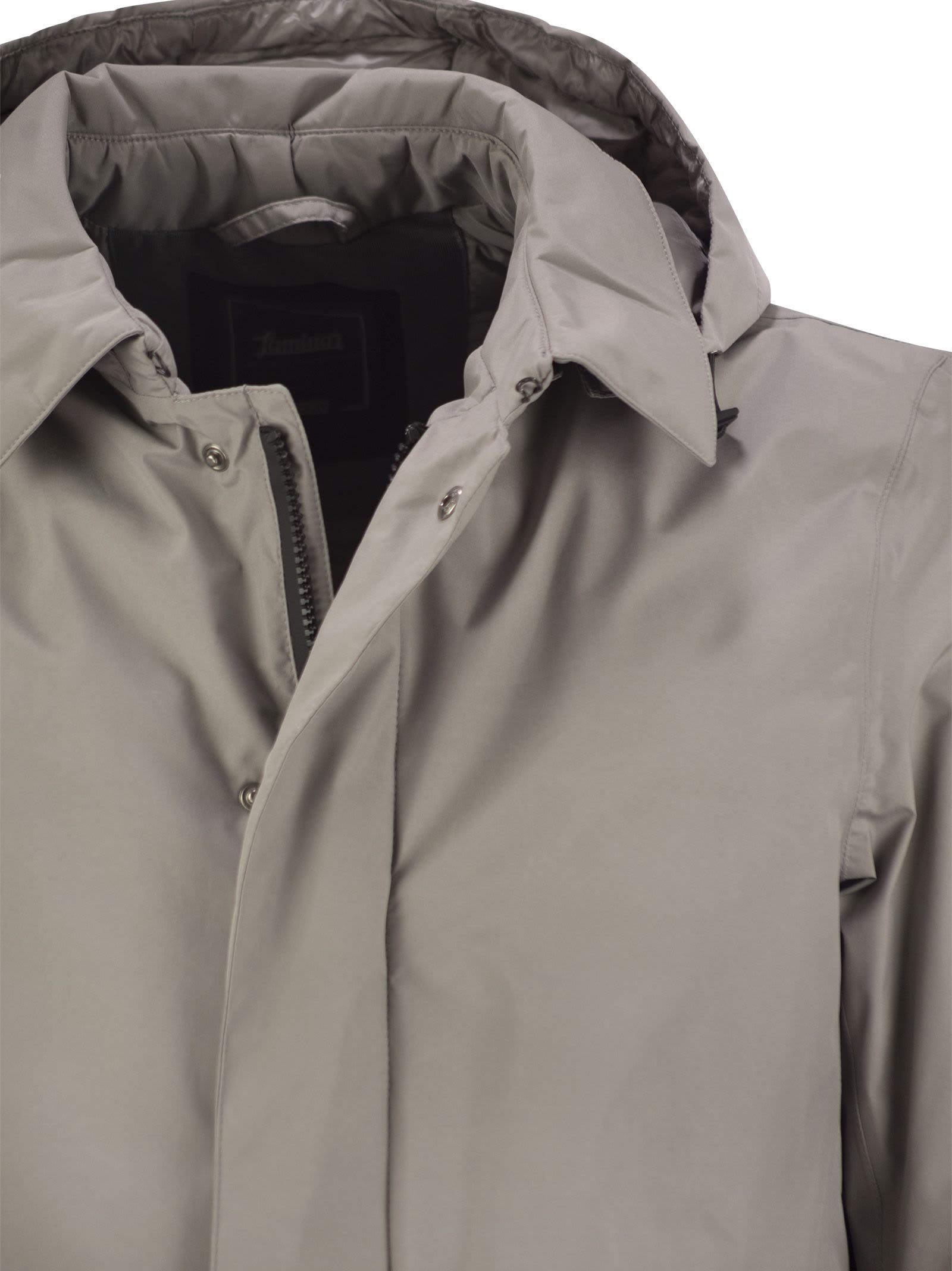 Shop Herno Laminar 2-layer Goretex Coat In Turtledove