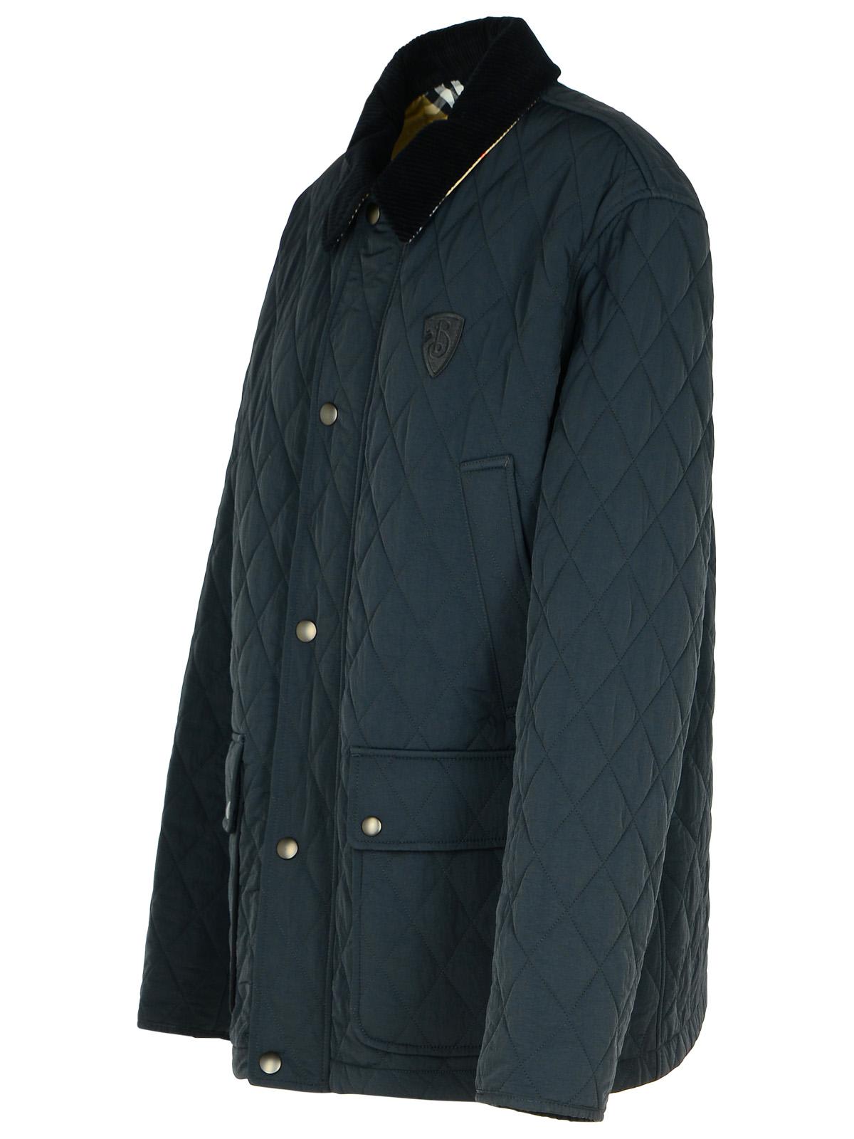 Shop Burberry Quilted Jacket In Black Nylon