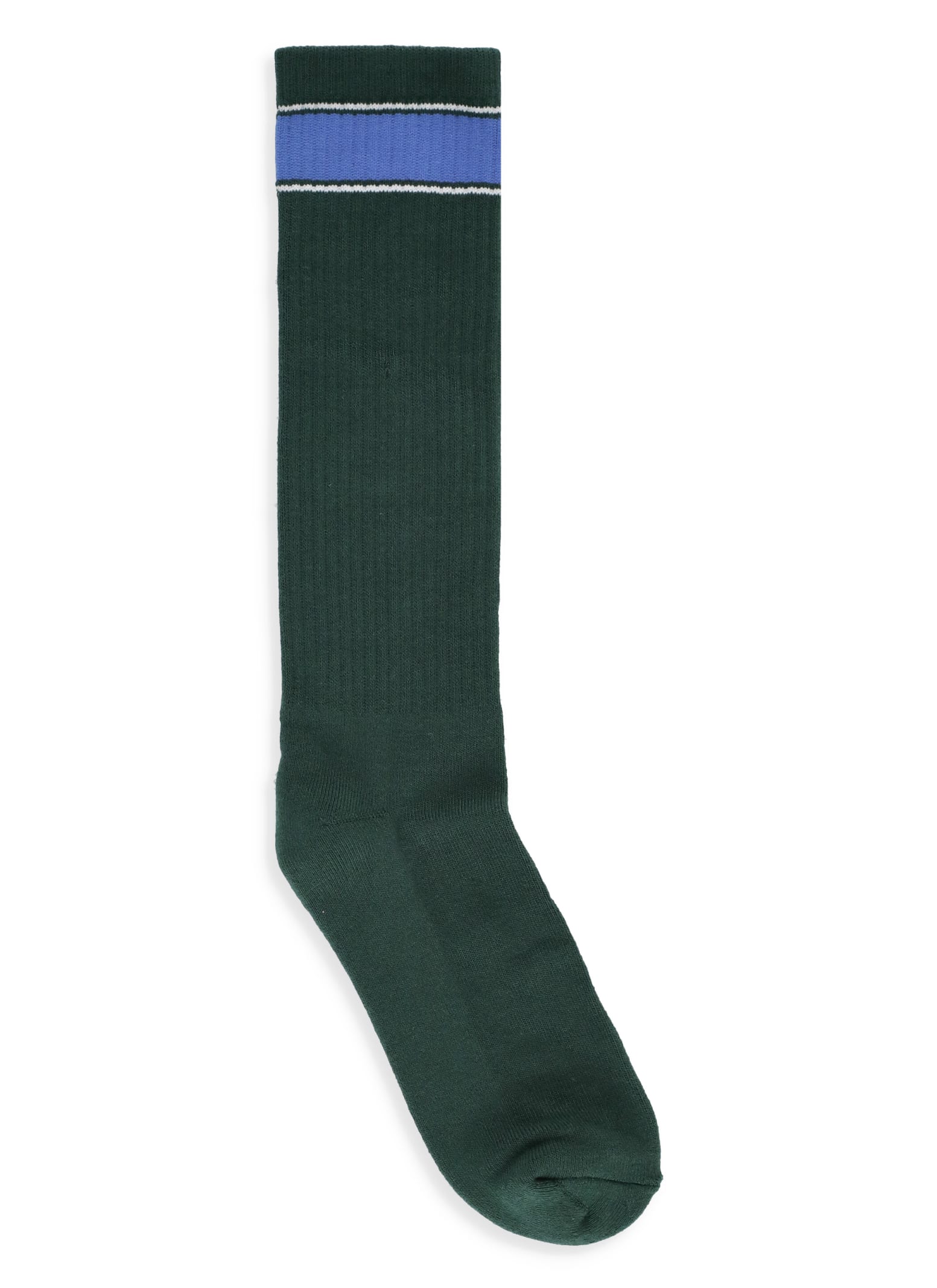 Shop Autry Logoed Socks Socks In Grn/wh