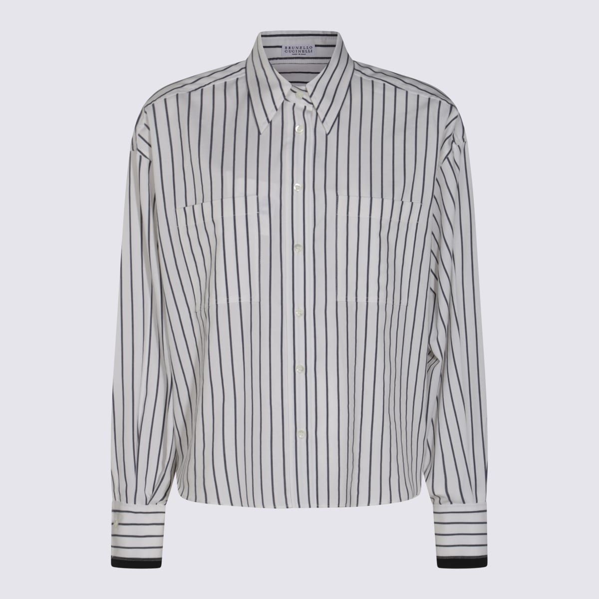 Brunello Cucinelli Shirt In Panama/blue