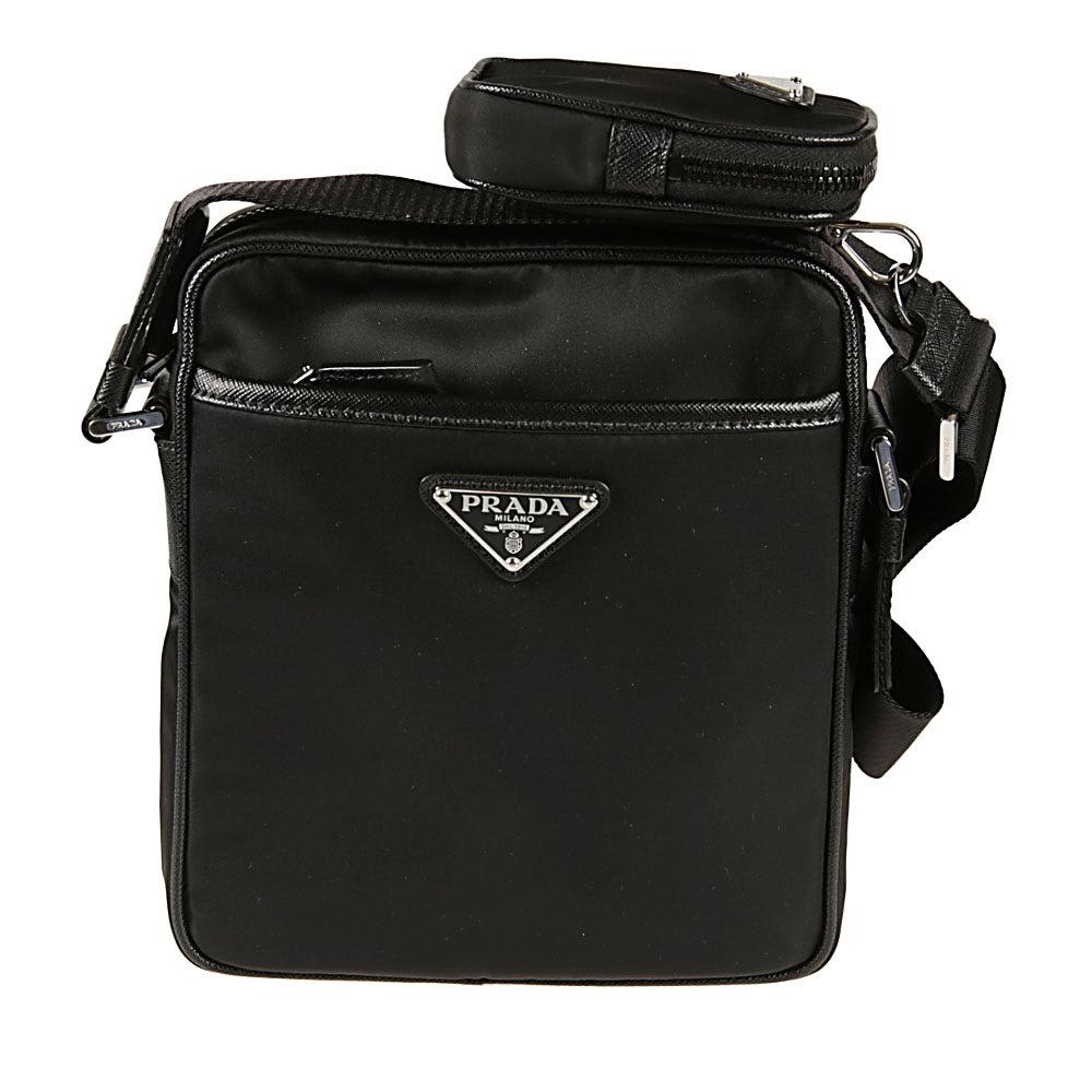 Prada Logo Patch Zip-up Crossbody Bag