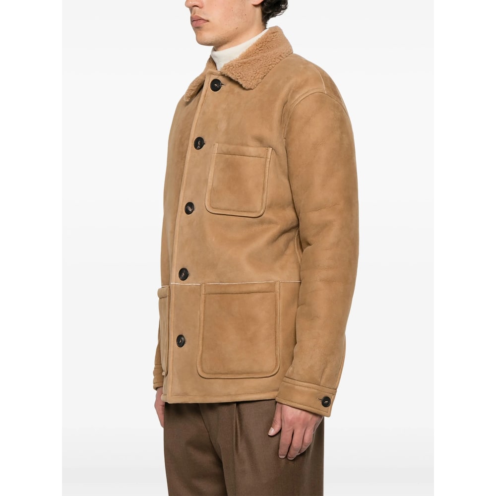 Tagliatore Leather Outerwear In Brown