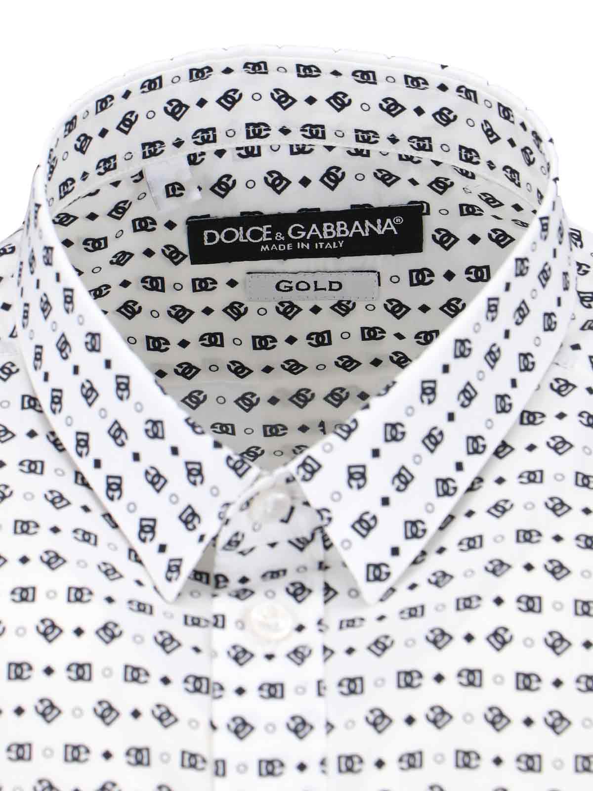 Shop Dolce & Gabbana Logo Shirt In Bianco