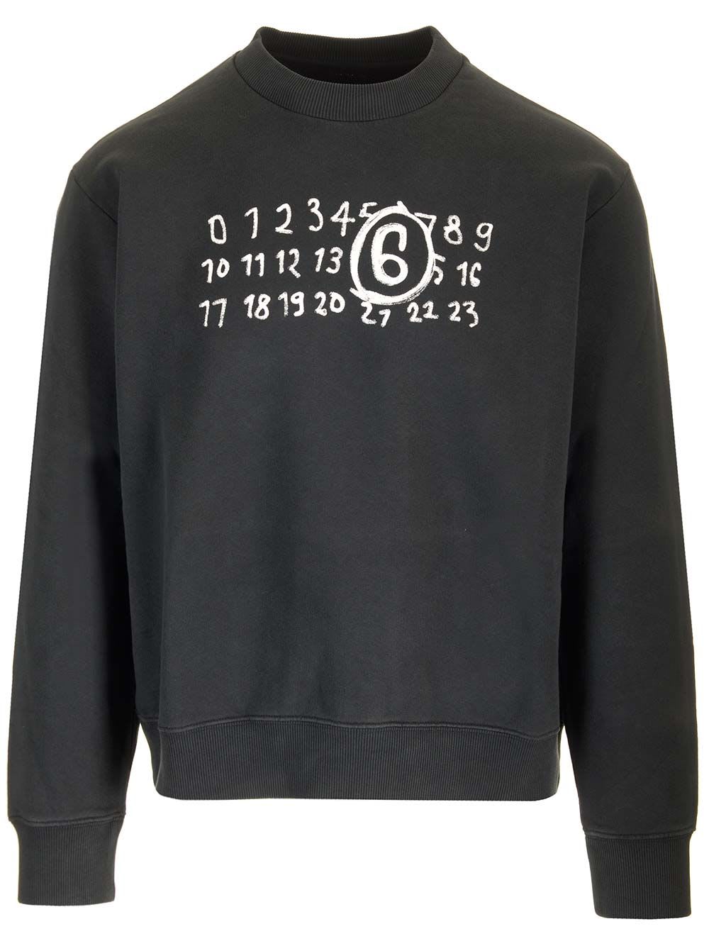 Mm6 Maison Margiela Cotton Jersey Sweatshirt In Black